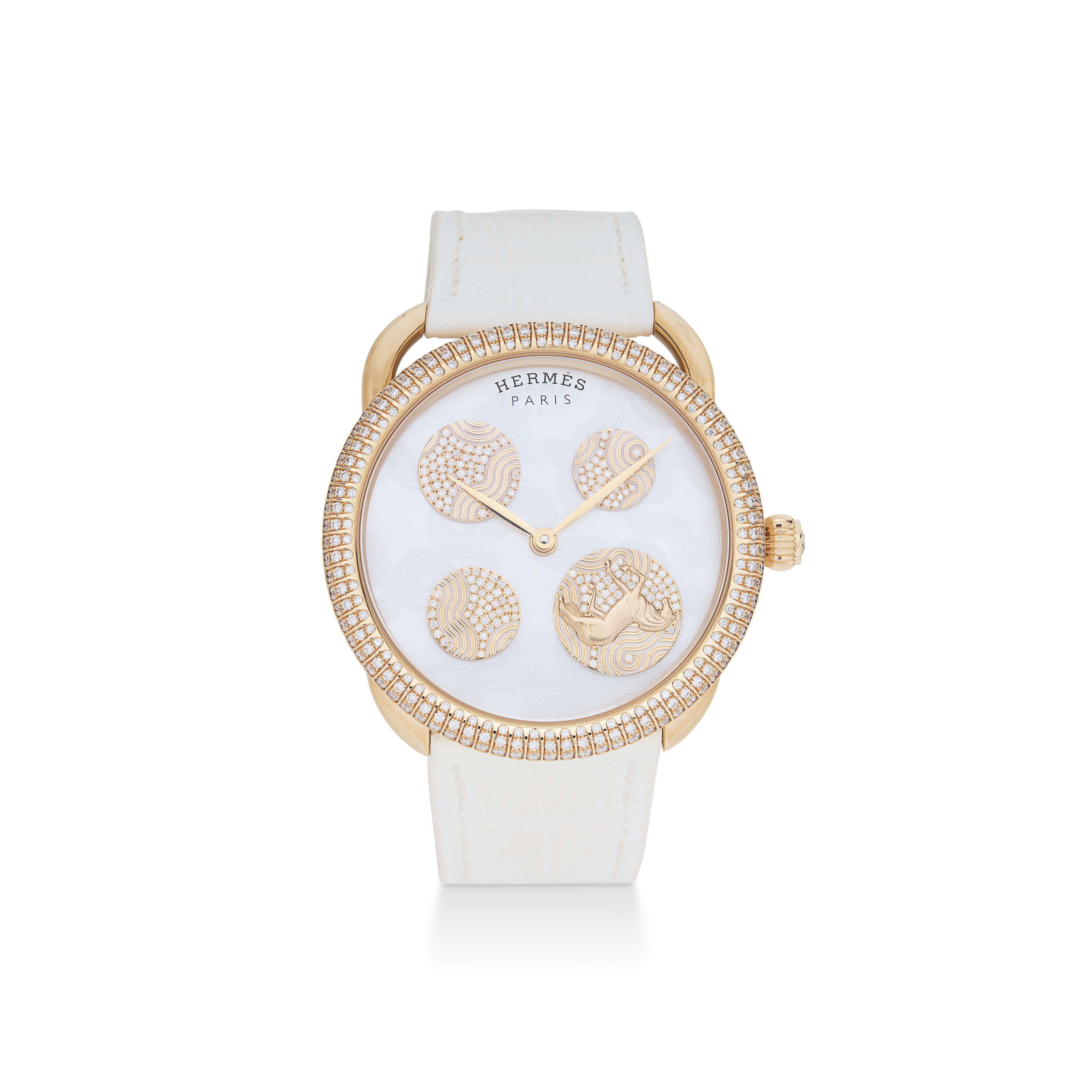 AN 18K ROSE GOLD & DIAMOND CHEVAL COSMIQUE AUTOMATIC WRISTWATCH