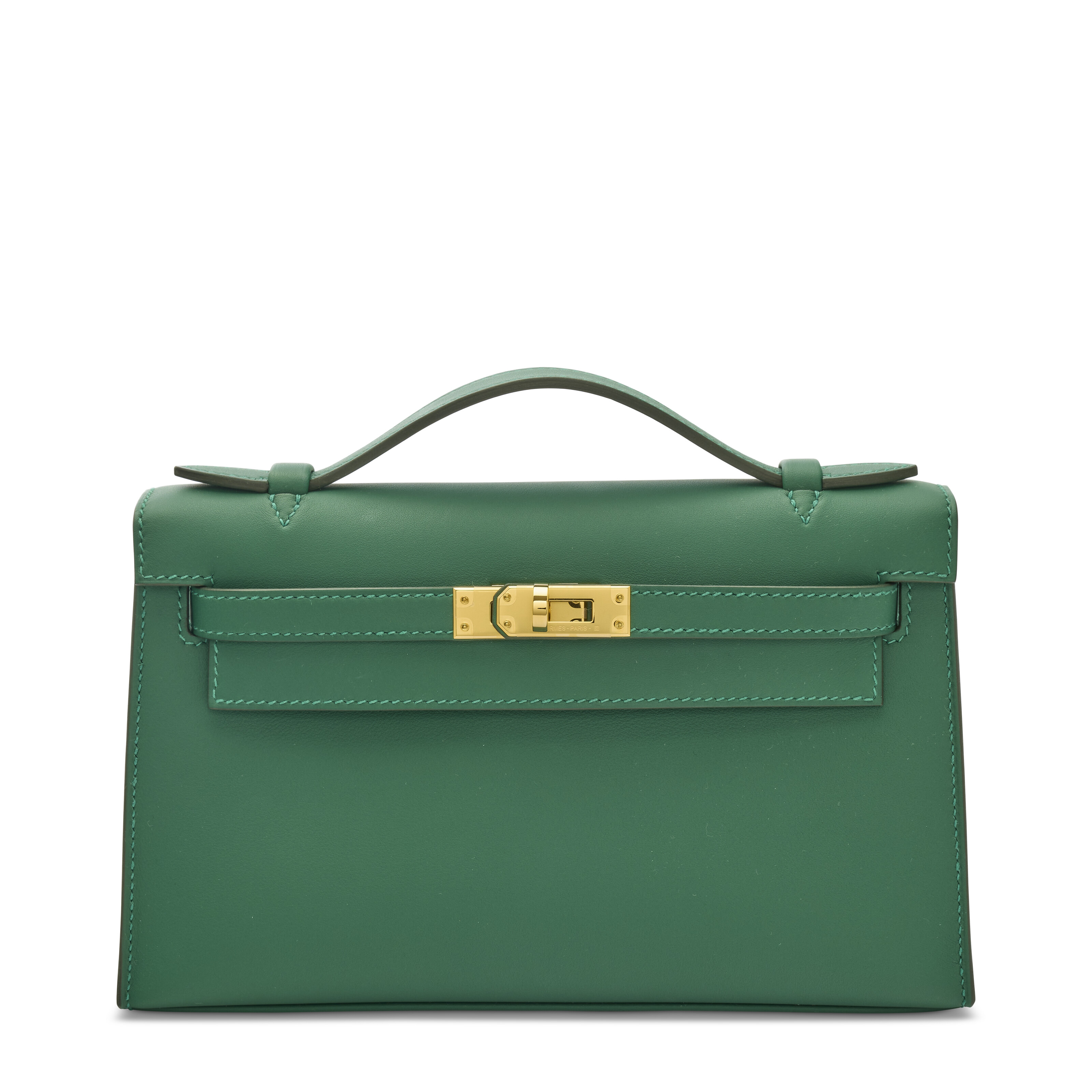A CUSTOM SHINY VERT JADE & NATA ALLIGATOR MINI KELLY 20 II WITH
