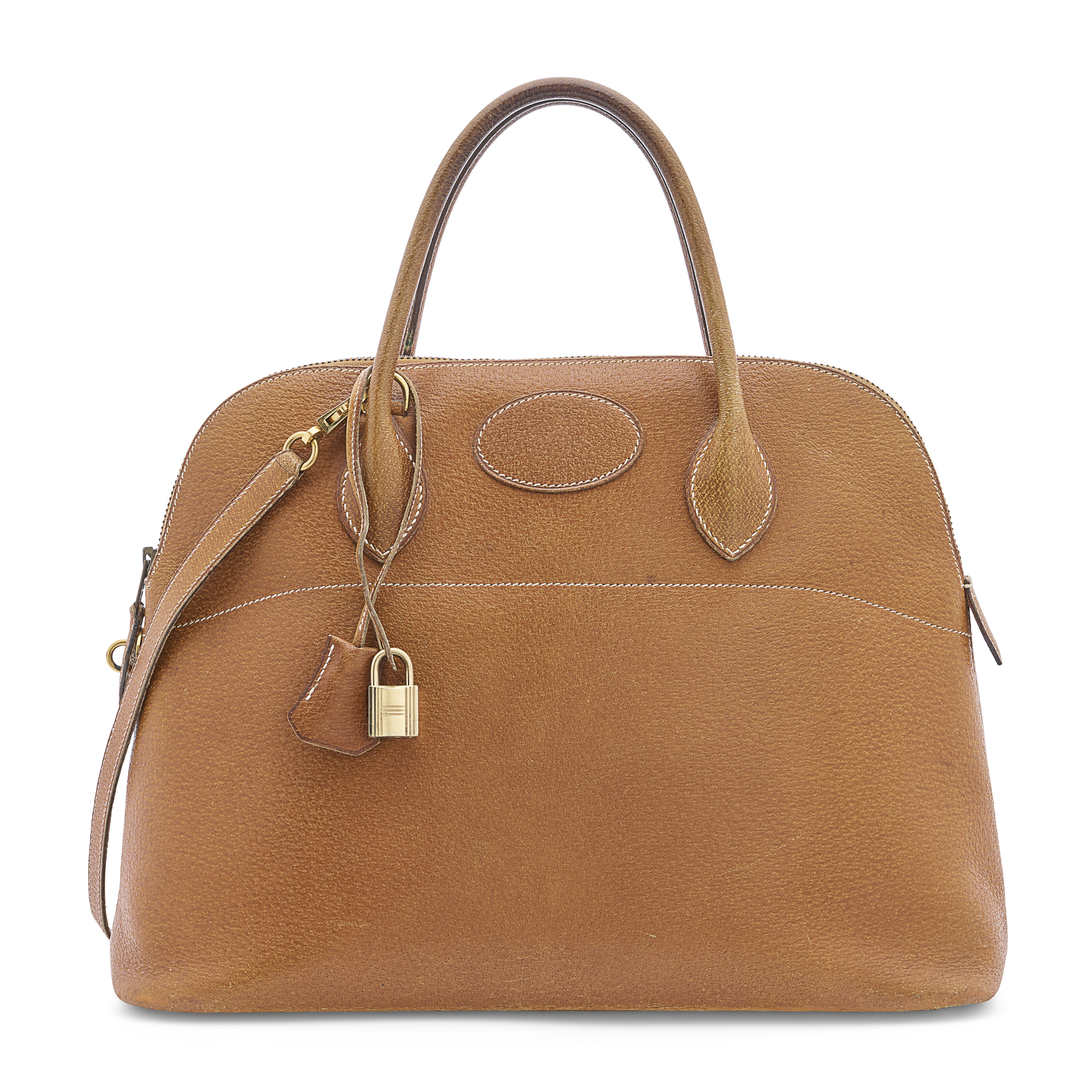 A GRIS TOURTERELLE CLÉMENCE LEATHER JPG SHOULDER BIRKIN 42 WITH