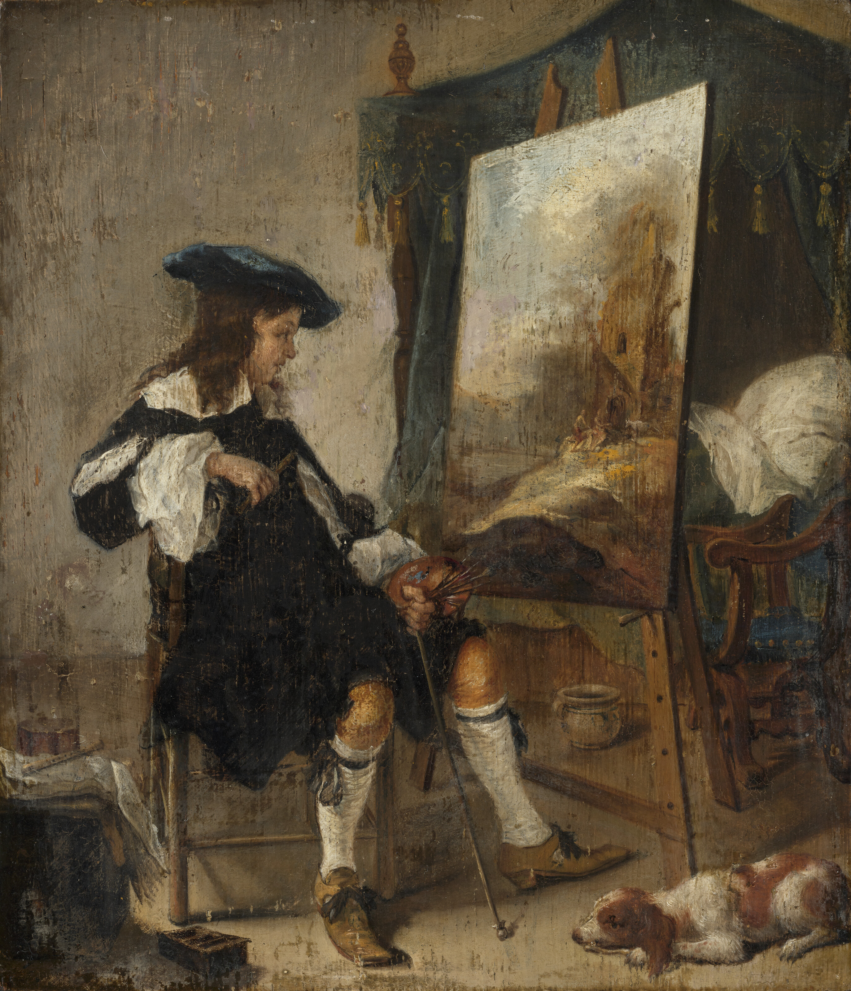 JOOST VAN GEEL (ROTTERDAM 1631-1698), Le Peintre devant son chevalet ...