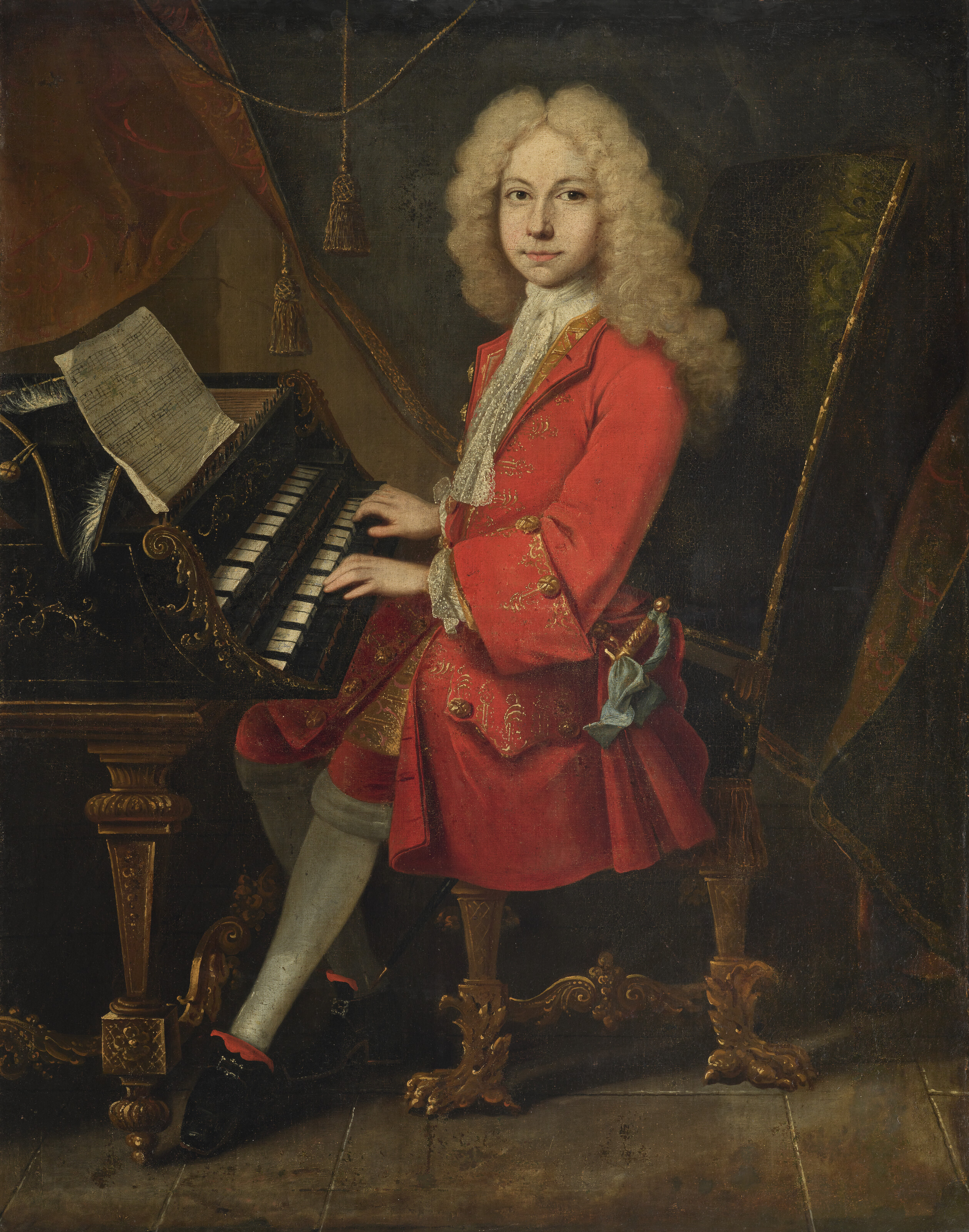 Catalog image of Portrait assis d'un jeune claveciniste