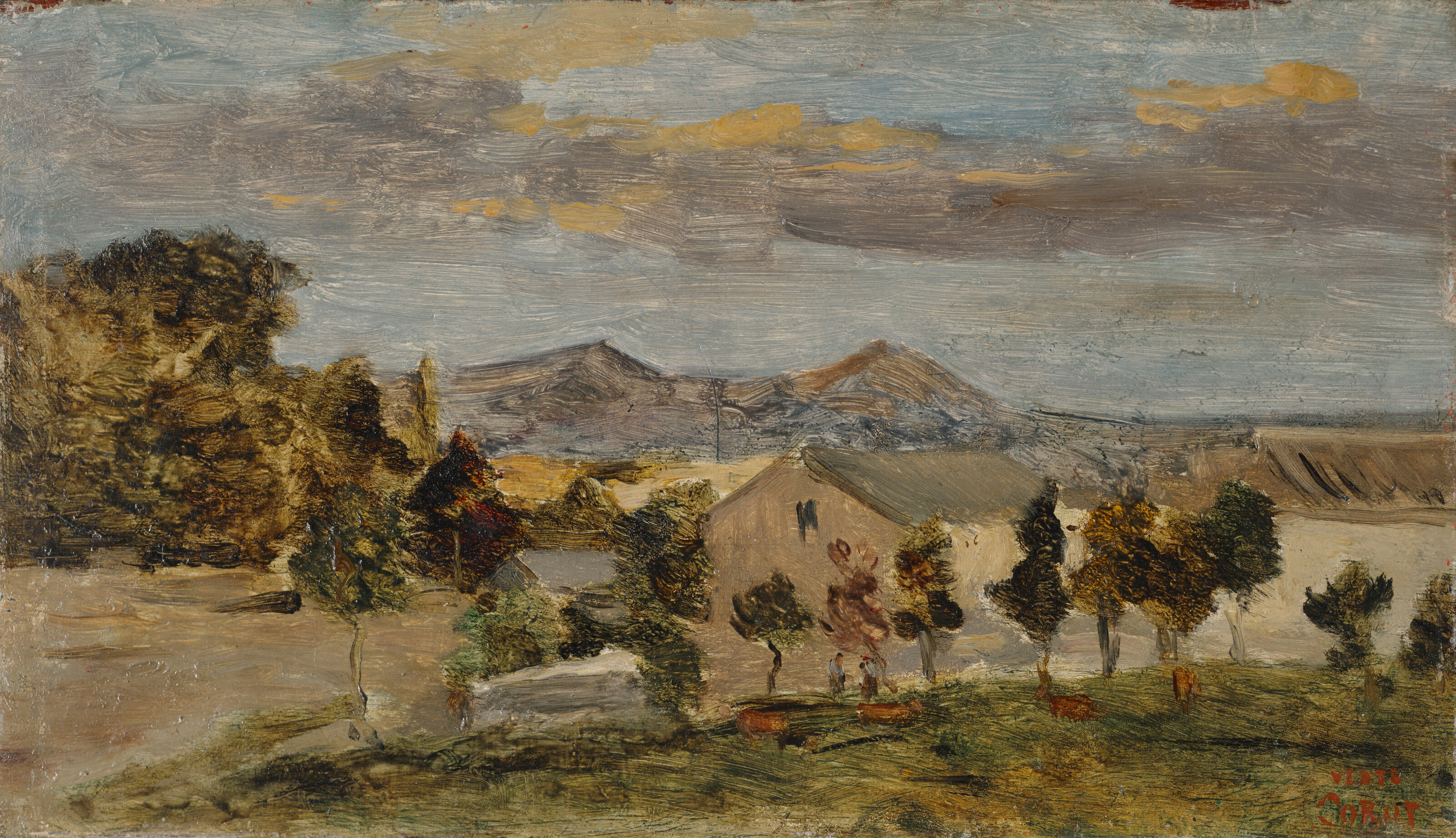 Esquisse. Paysage d'Italie