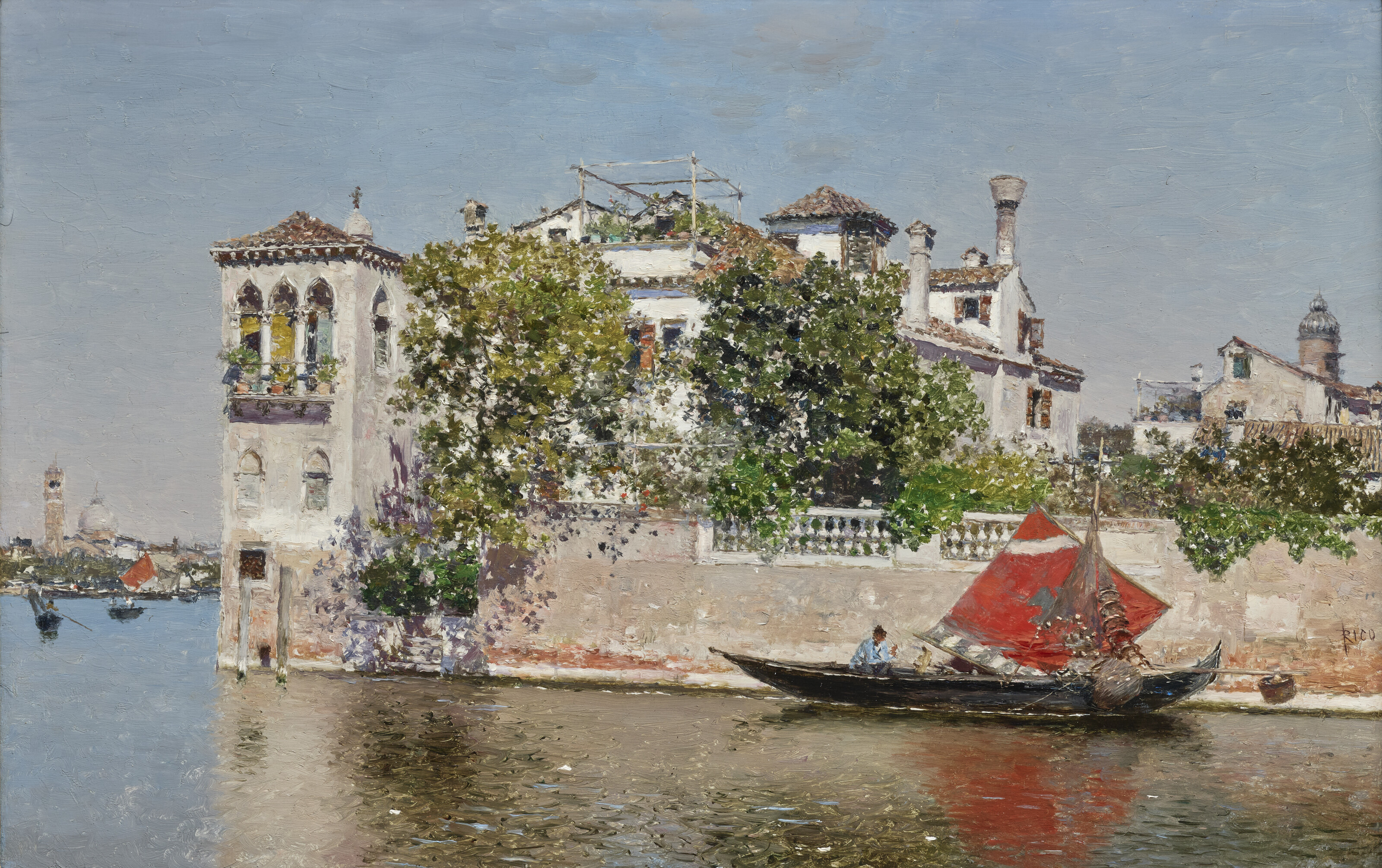MARTÍN RICO Y ORTEGA (EL ESCORIAL 1833-1908 VENISE), Un Jardin vénitien ...