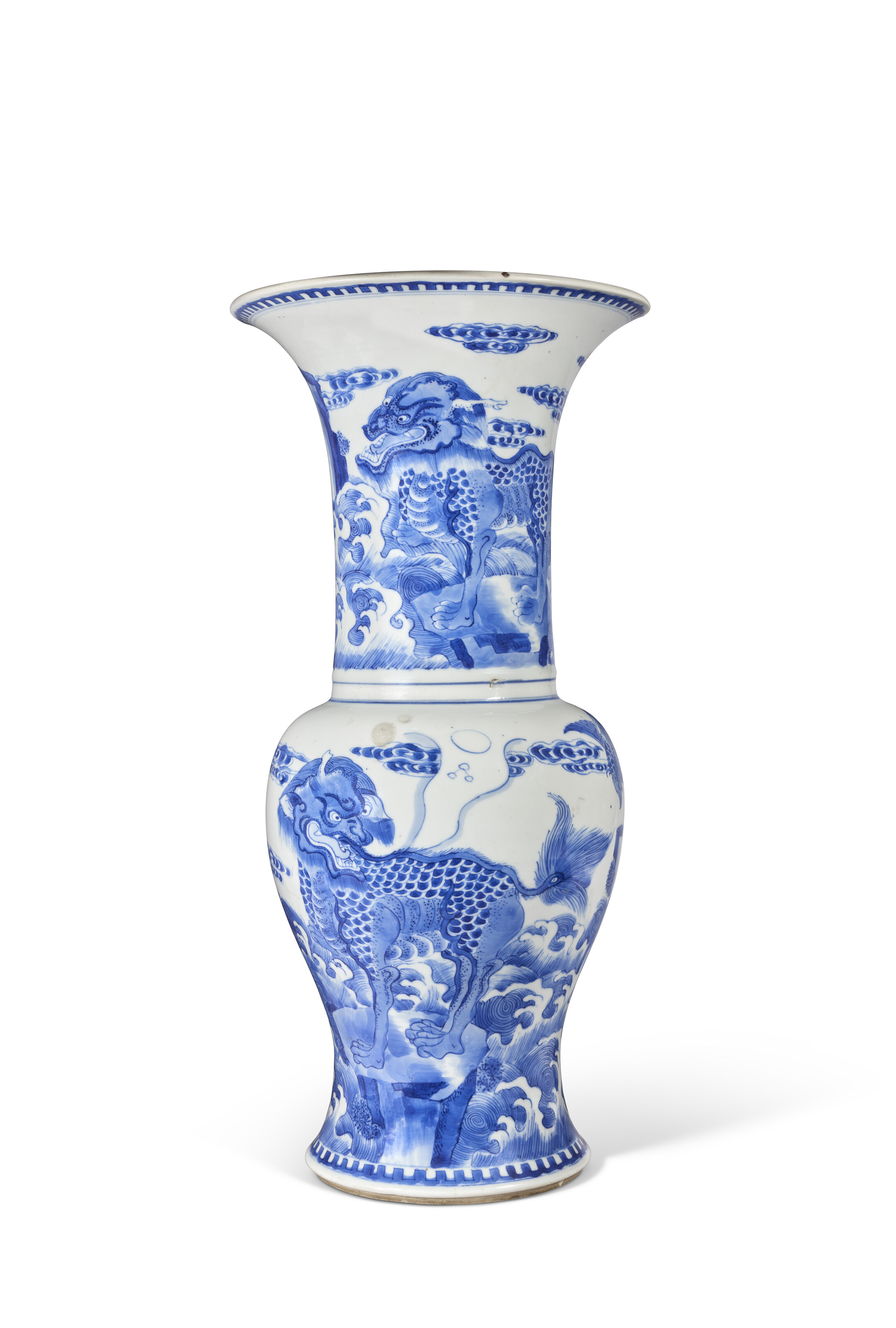 A blue-and-white Mythical Beast phoenix-tail vase. China, Qing dynasty, Kangxi period (1662-1722), offered in Art d'Asie on 10 June 2025 at Christie's in Paris