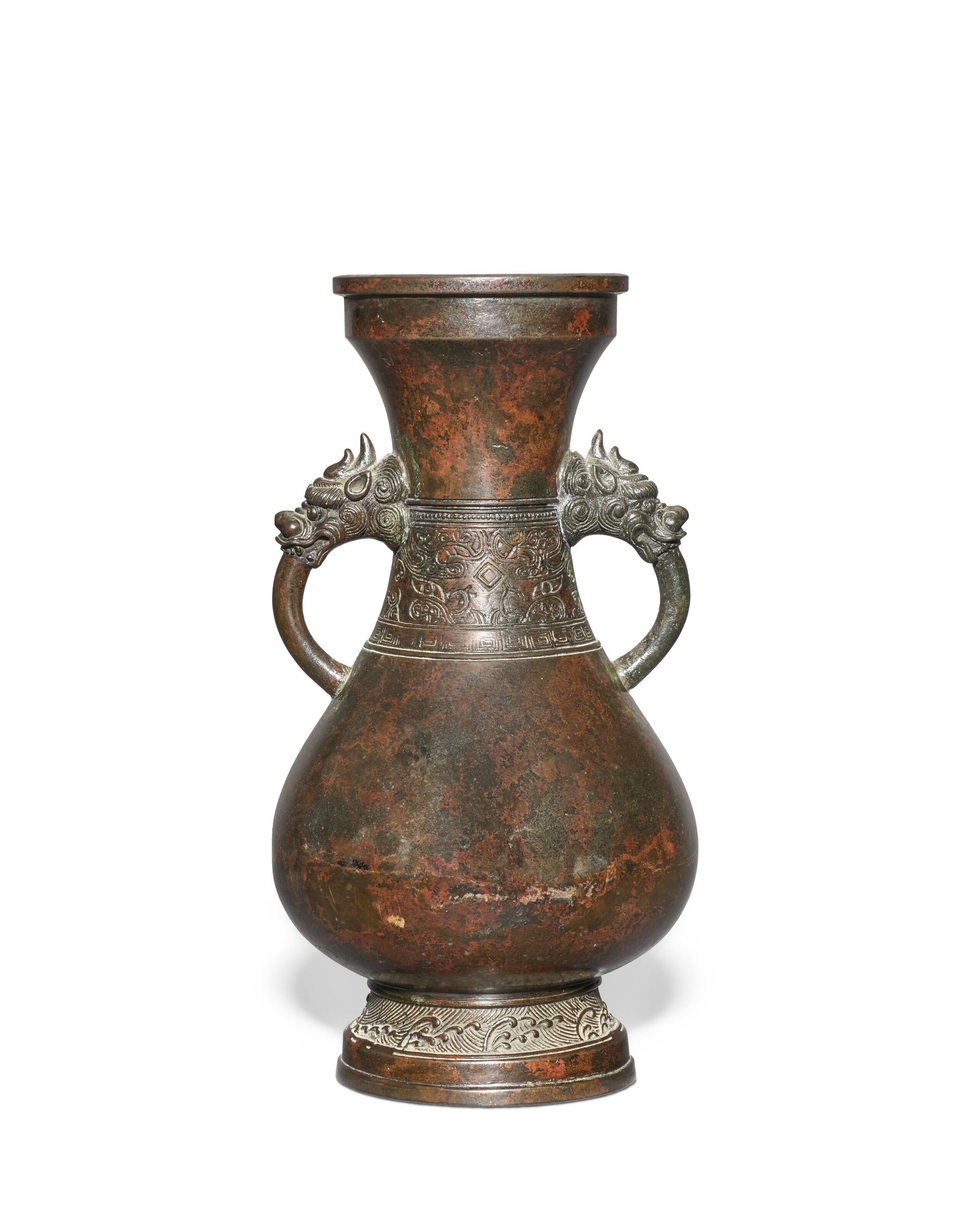 A RARE DOCUMENTARY BRONZE FLOWER VASE, JAPAN, EDO PERIOD, CIRCA