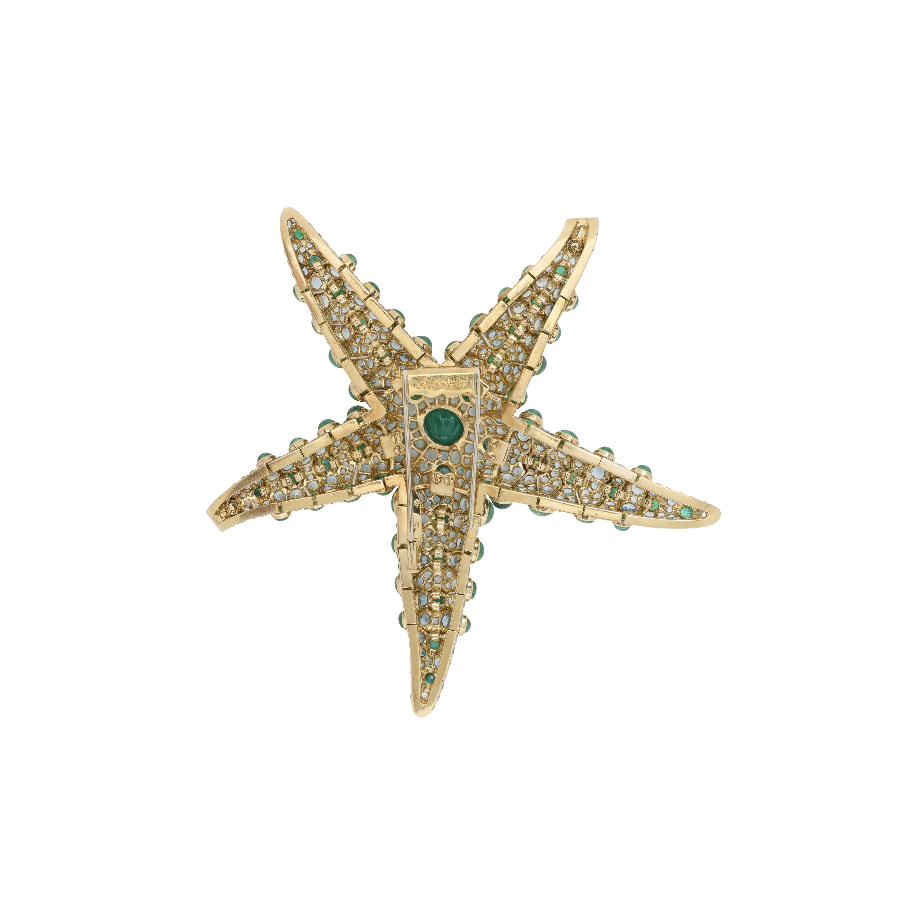 Broche étoile De Mer Avec Sertissage Brillant - Bijou Fantaisie Occasion, Sans Marque
