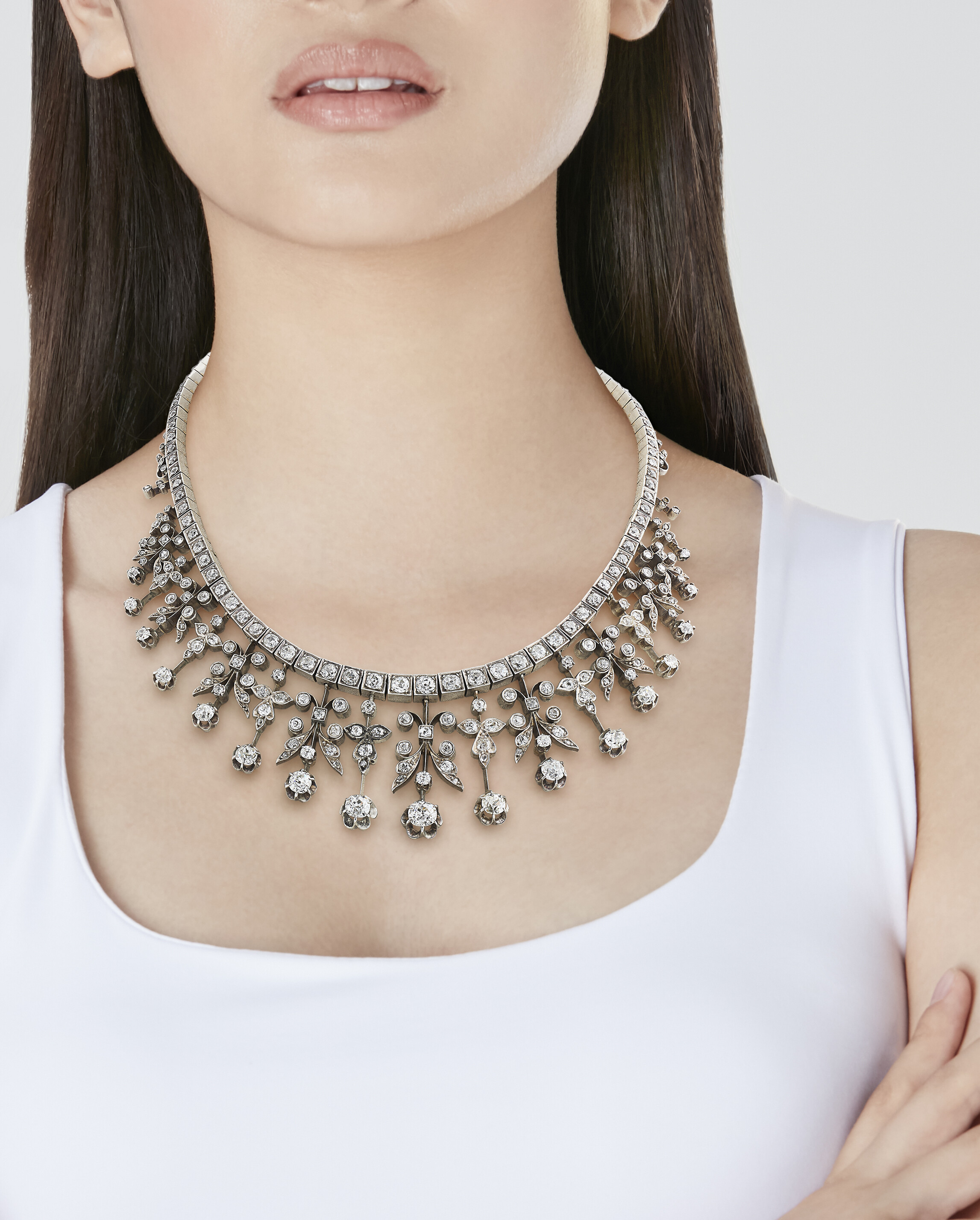 COLLIER DIAMANTS FIN DU XIXe SIÈCLE image 5