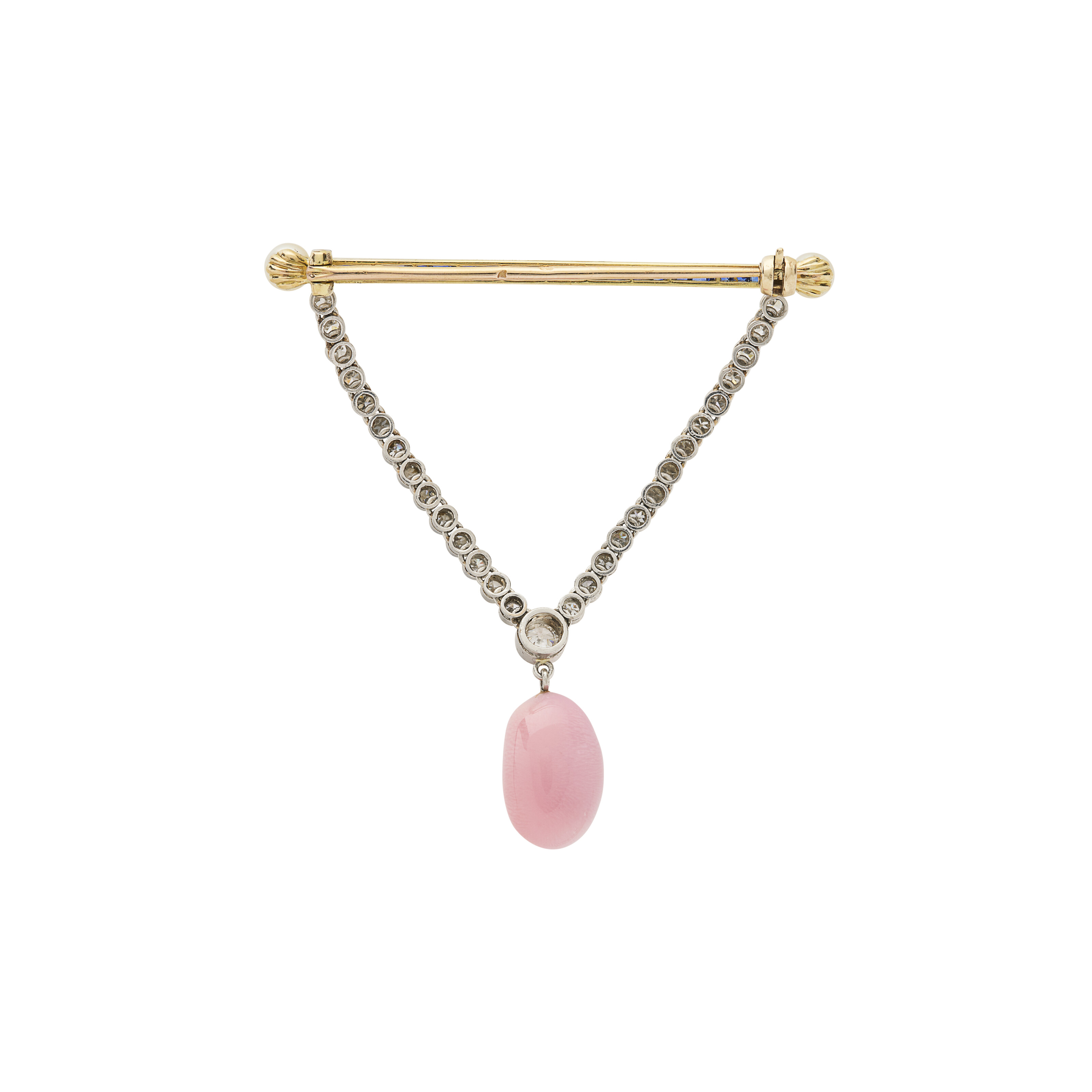 LACLOCHE FRÈRES BROCHE PERLE DE CONCHE, SAPHIRS, PERLES ET DIAMANTS DÉBUT DU XXe SIÈCLE image 2