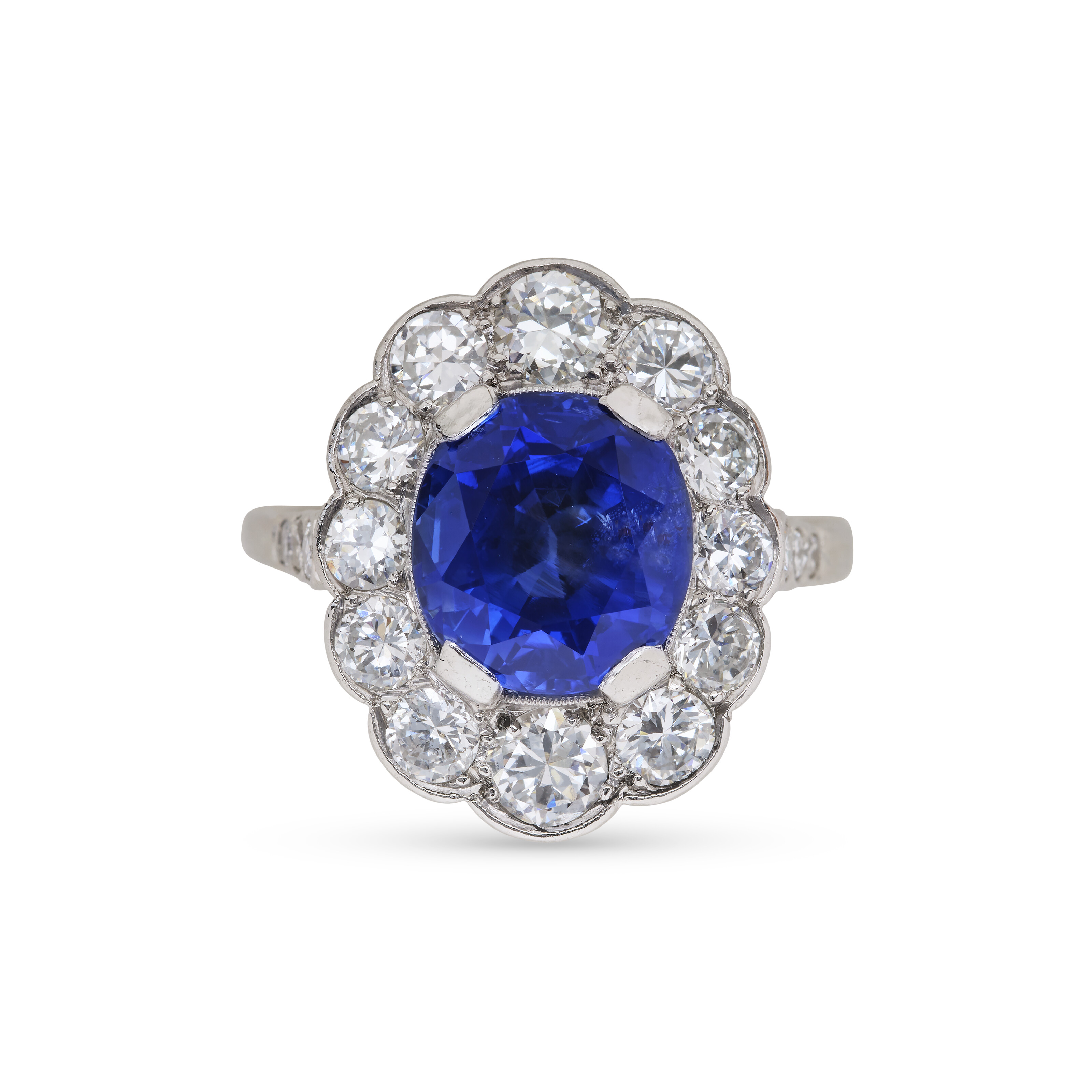 BAGUE SAPHIR ET DIAMANTS