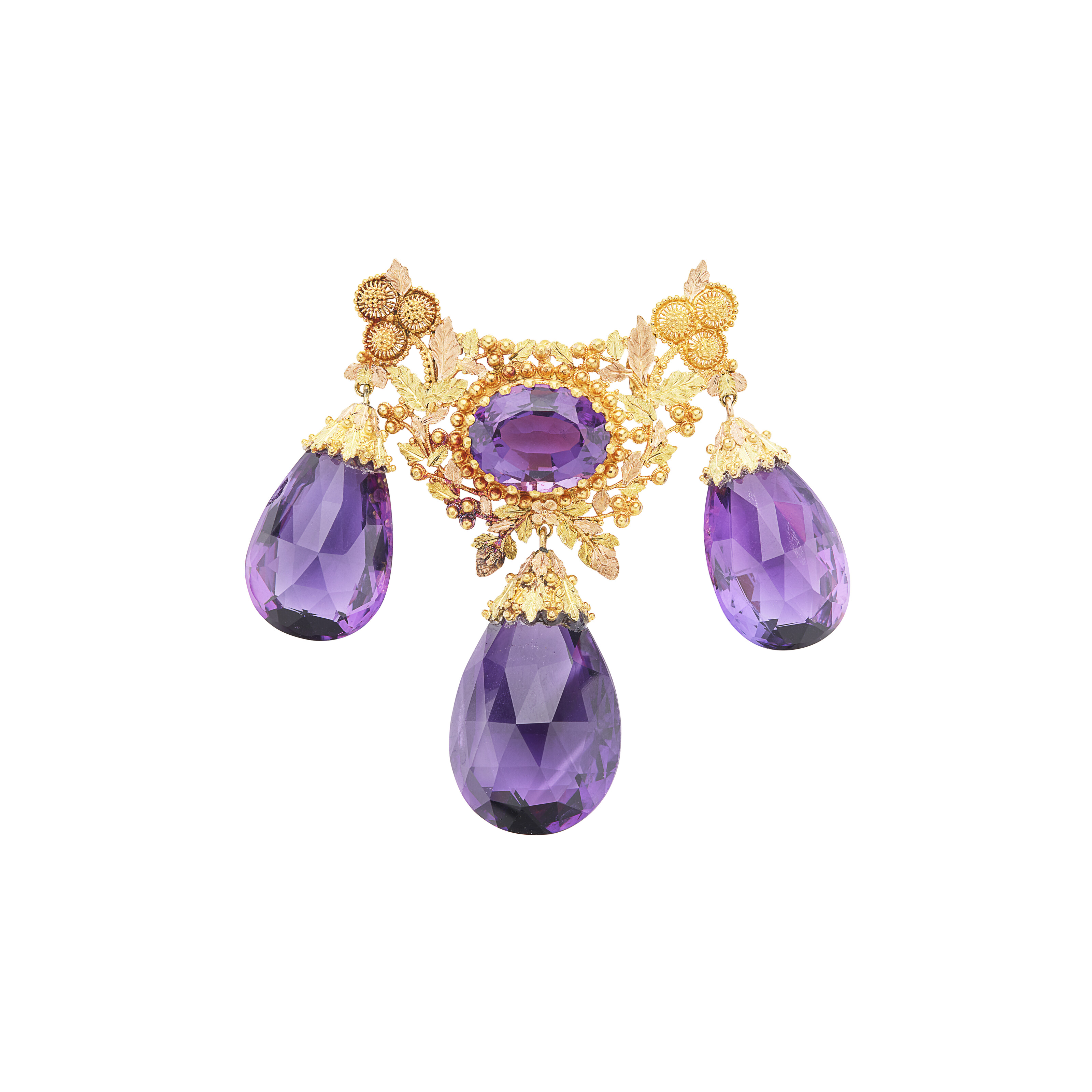 DEMI-PARURE TRANSFORMABLE AMÉTHYSTES, MILIEU DU XIXe SIÈCLE image 3