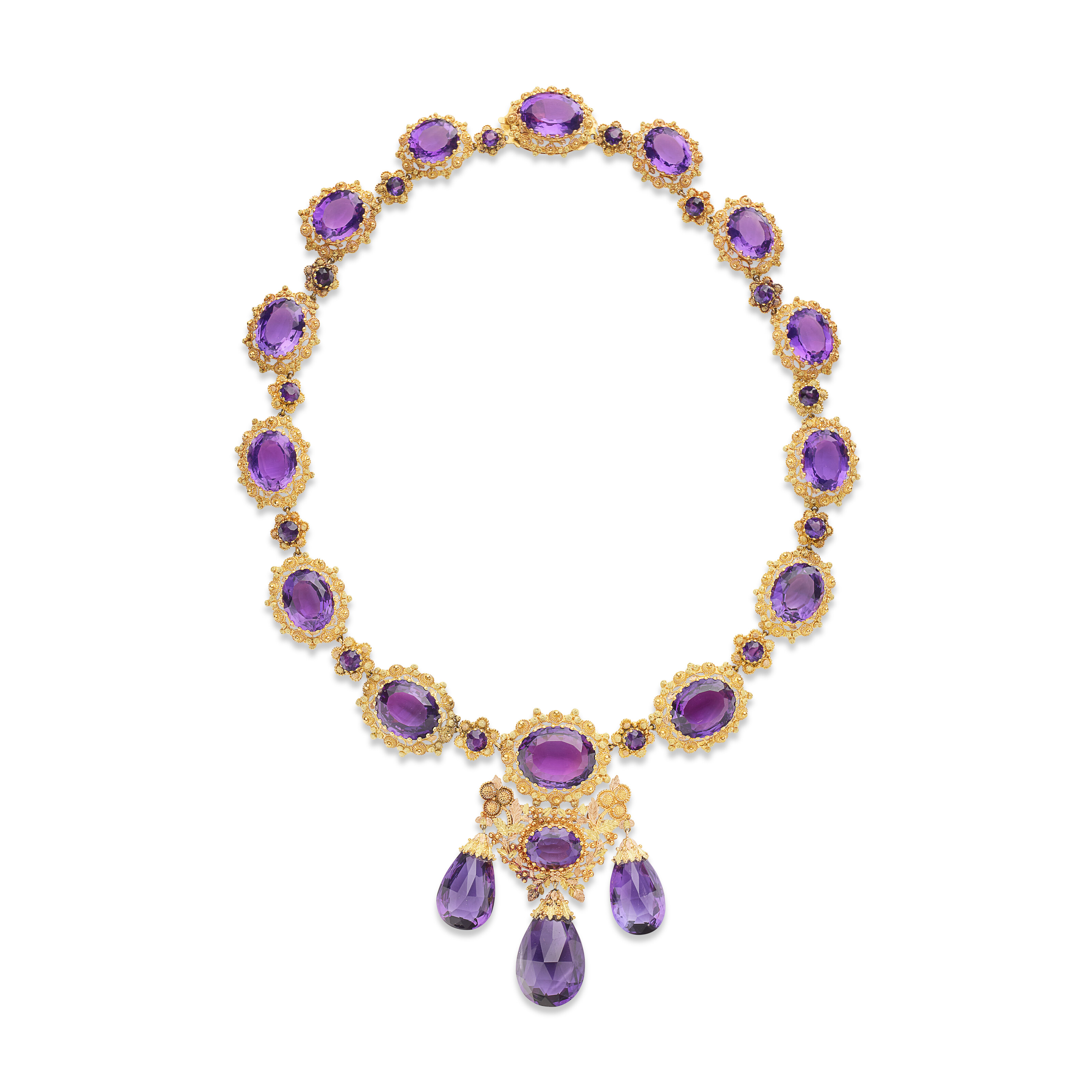 DEMI-PARURE TRANSFORMABLE AMÉTHYSTES, MILIEU DU XIXe SIÈCLE image 9