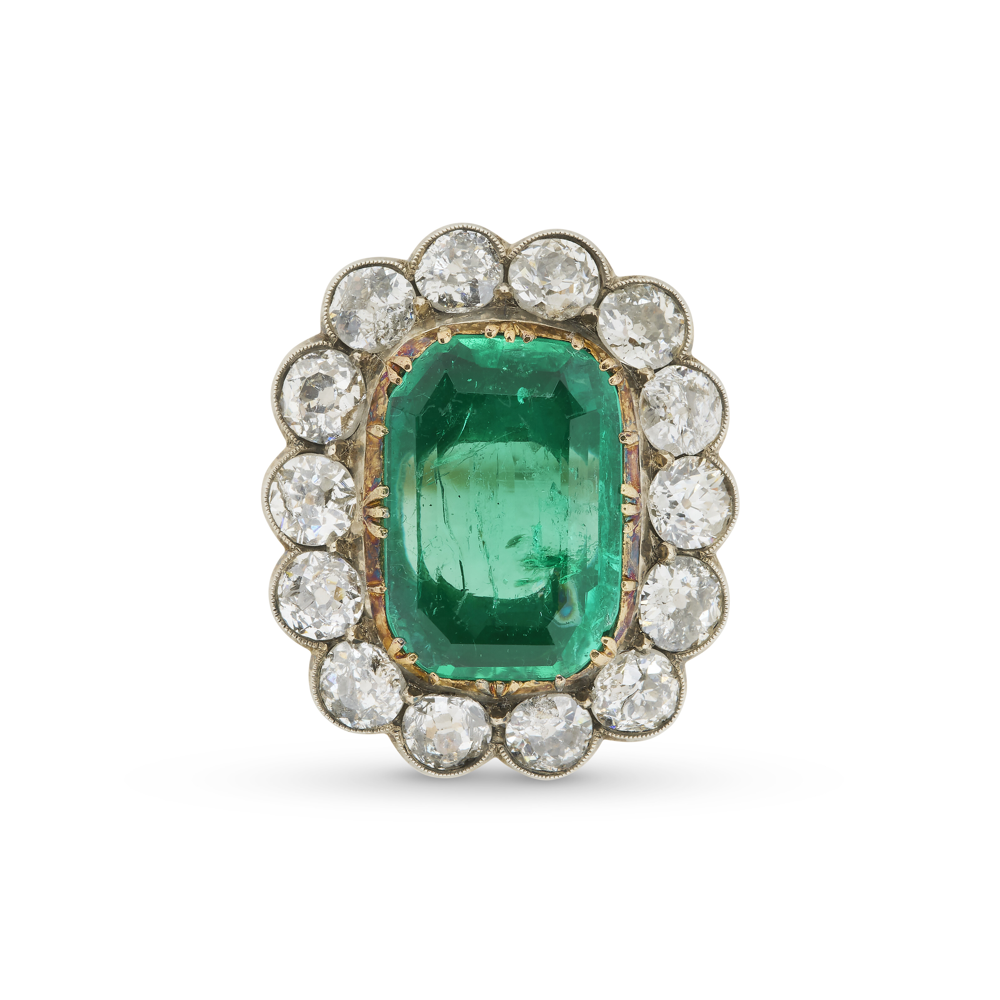 NO RESERVE - BAGUE ÉMERAUDE ET DIAMANTS