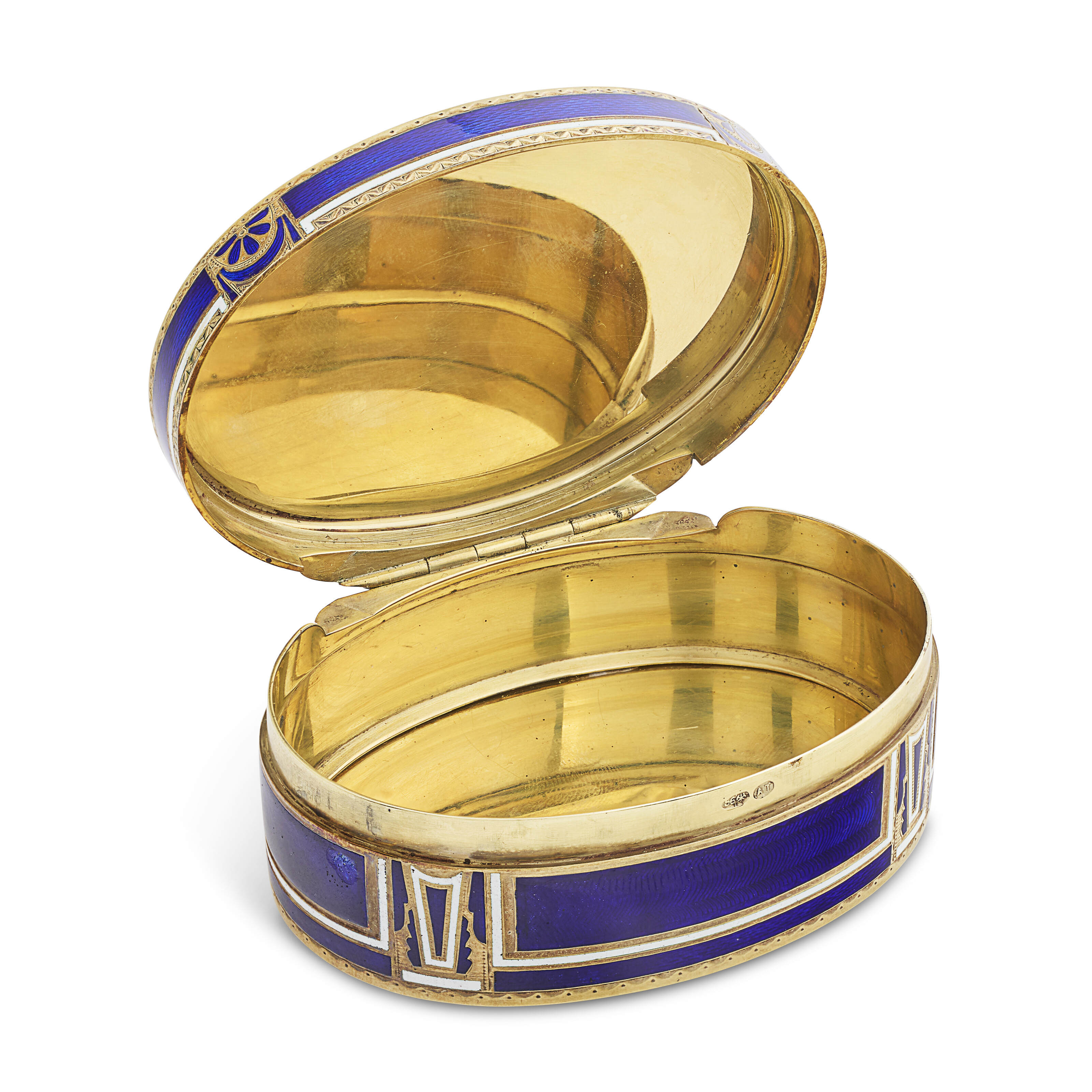 HAHN, MAITRE OUVRIER ALEXANDER TREIDEN TABATIÈRE DE PRÉSENTATION ÉMAIL ET DIAMANTS image 5