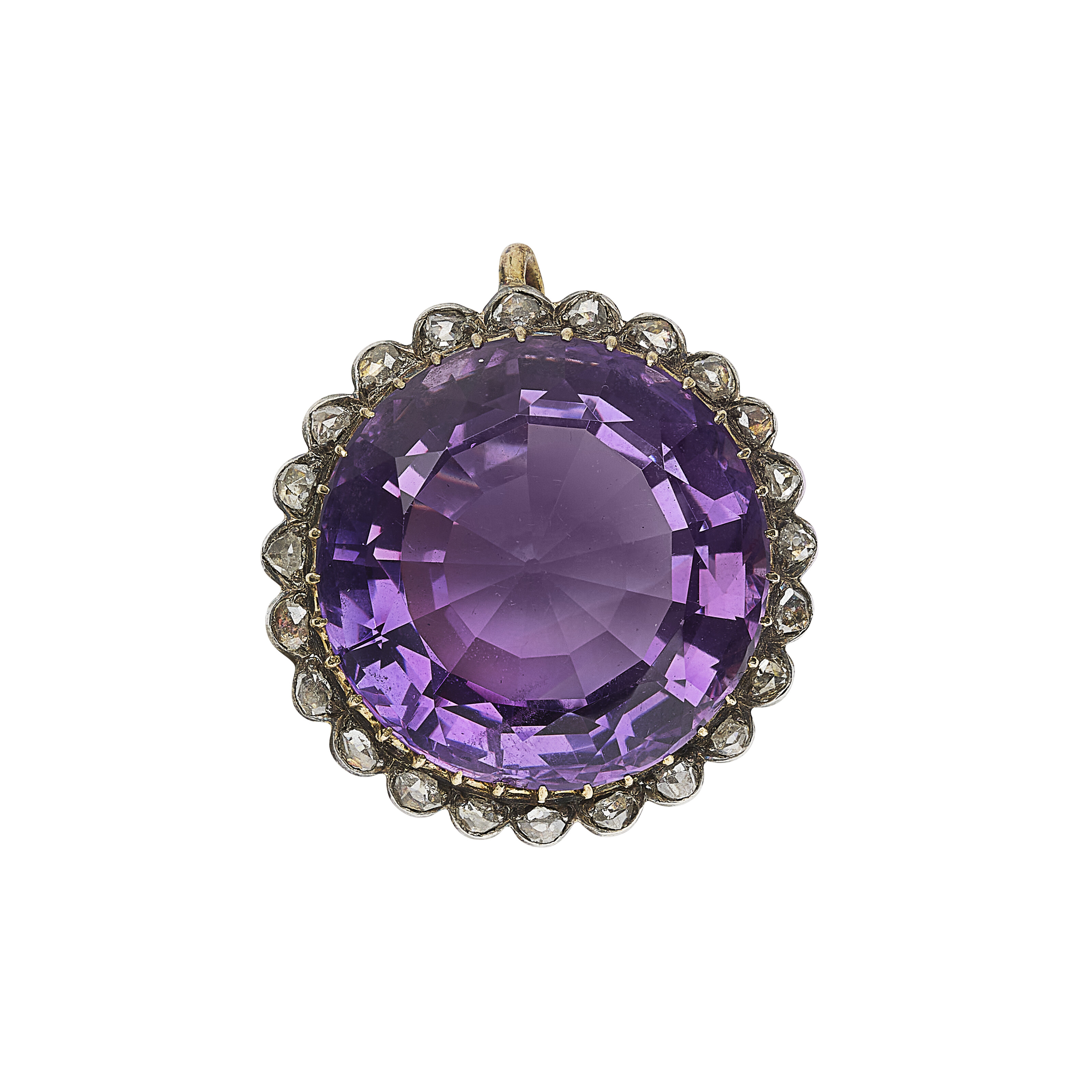 COLLIER TRANSFORMABLE, BROCHE TRANSFORMABLE ET PAIRE DE BOUCLES D'OREILLES AMÉTHYSTES, PERLES ET DIAMANTS FIN DU XIXe SIÈCLE image 10