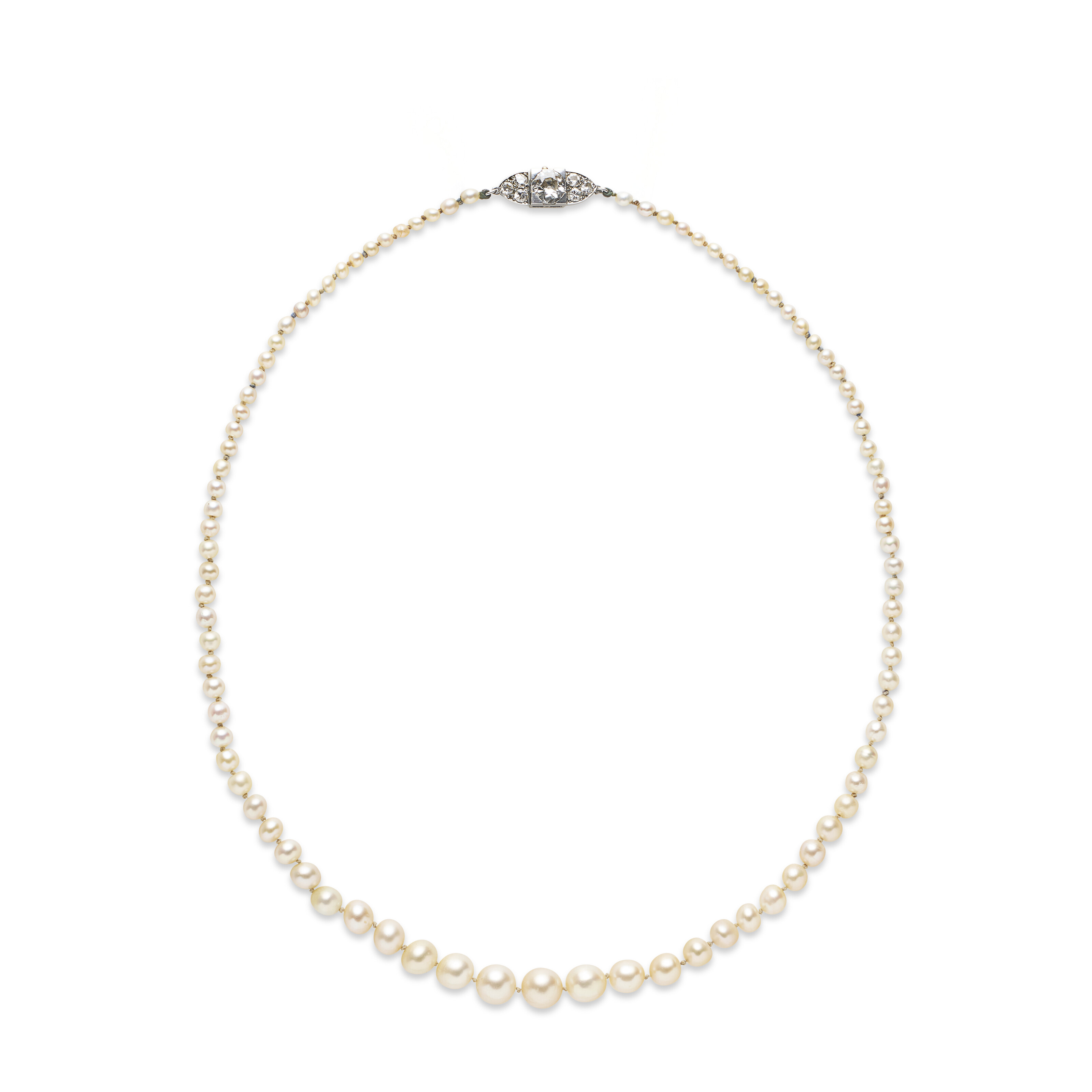 MONTURE VAN CLEEF & ARPELS COLLIER PERLES FINES, PERLE DE CULTURE ET DIAMANTS