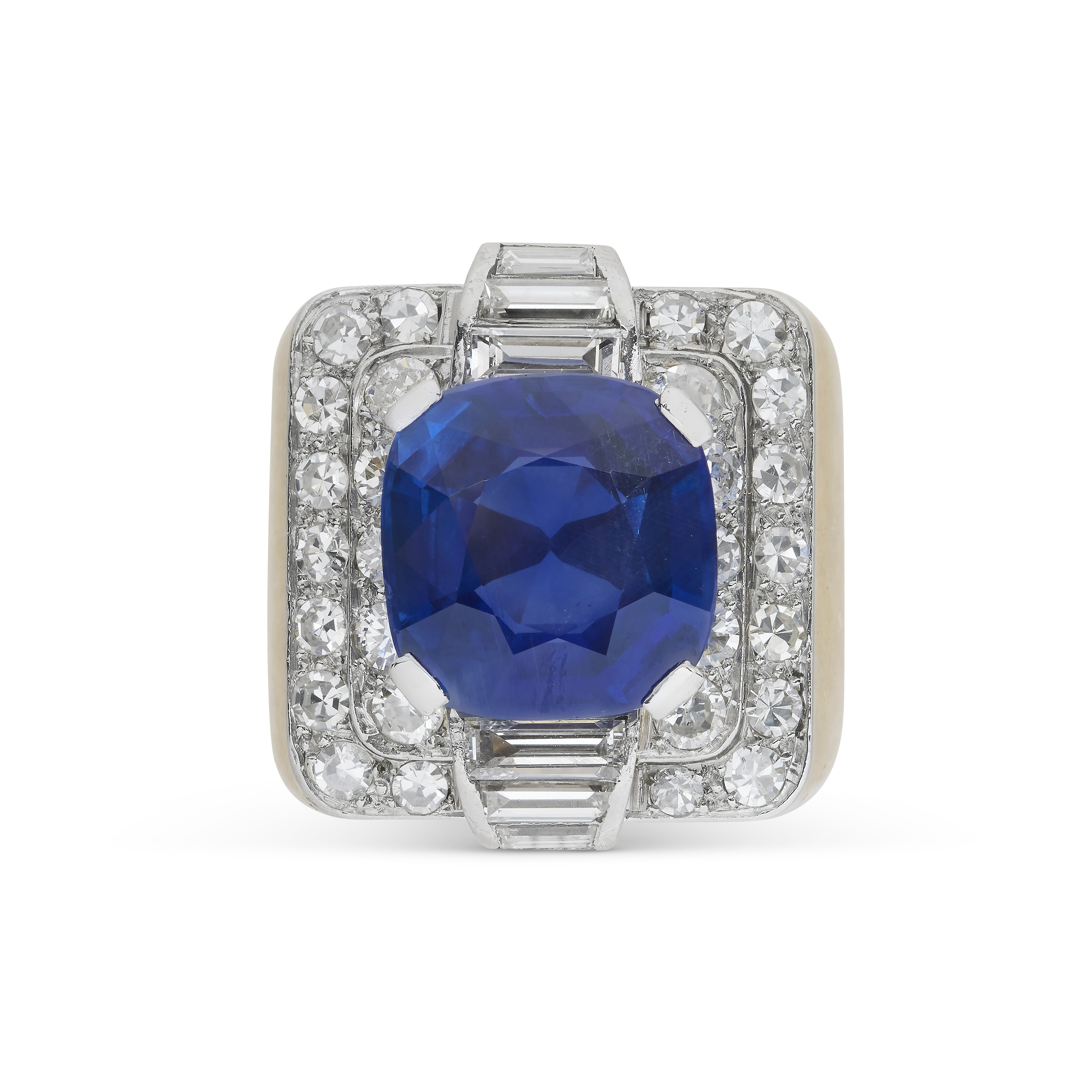 BAGUE SAPHIR ET DIAMANTS