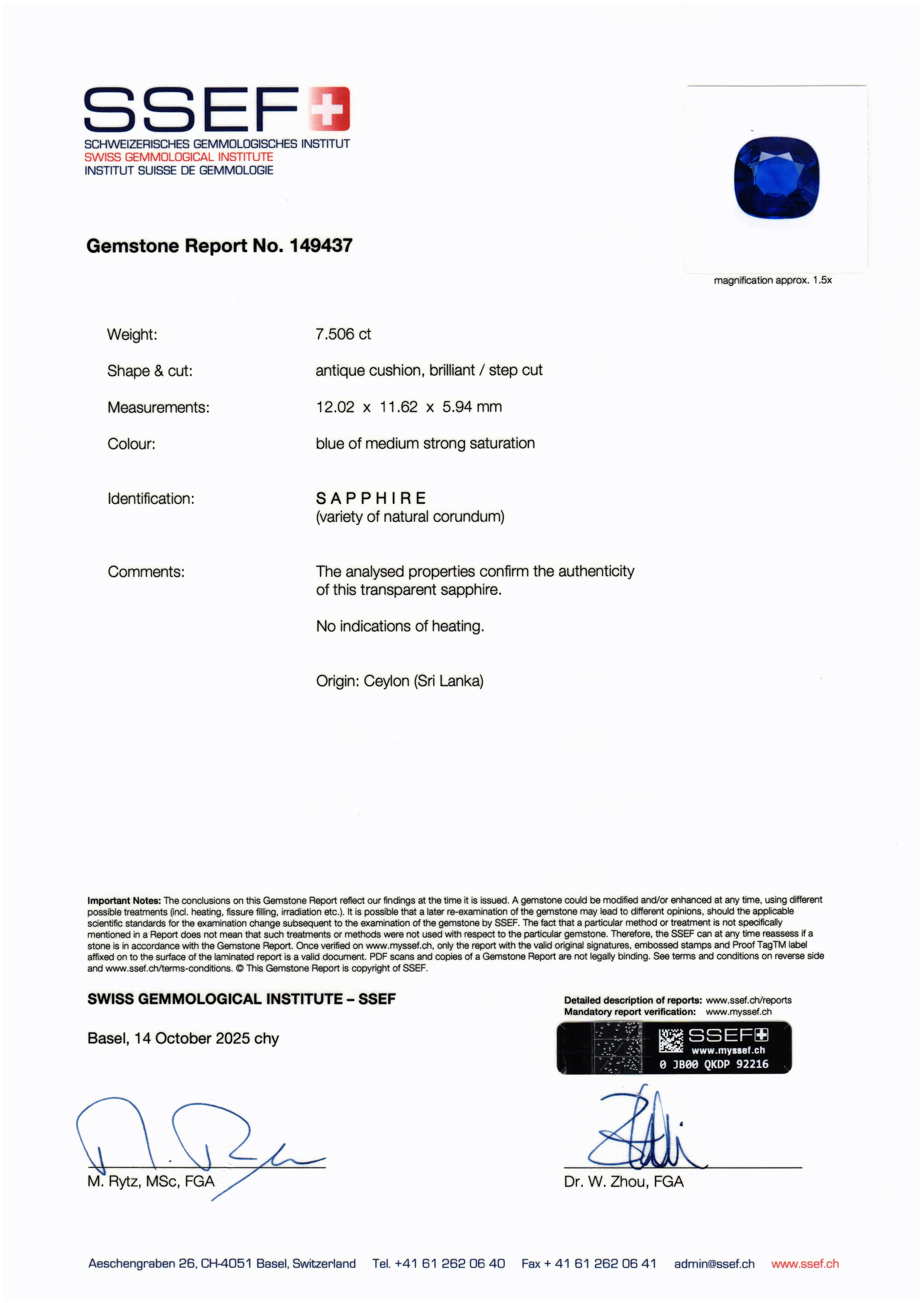 BAGUE SAPHIR ET DIAMANTS image 5