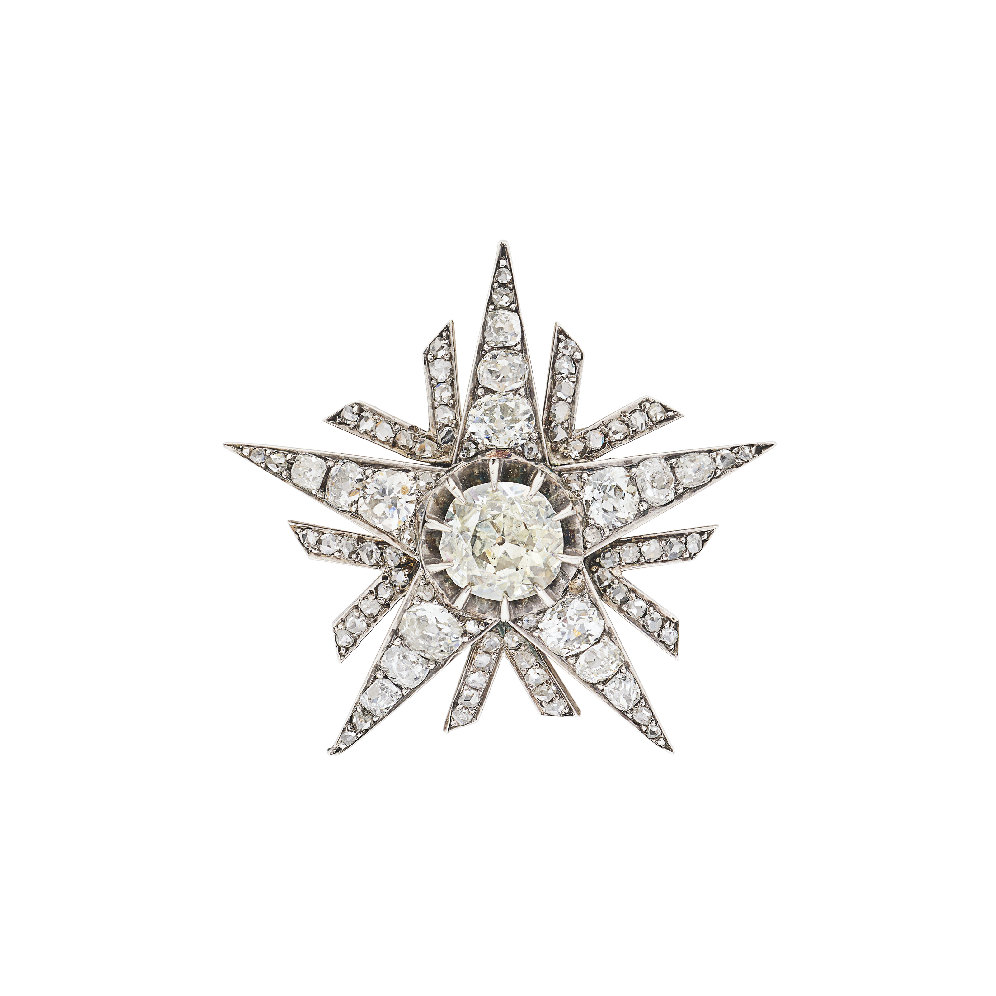 PENDENTIF DIAMANTS XIXe SIÈCLE
