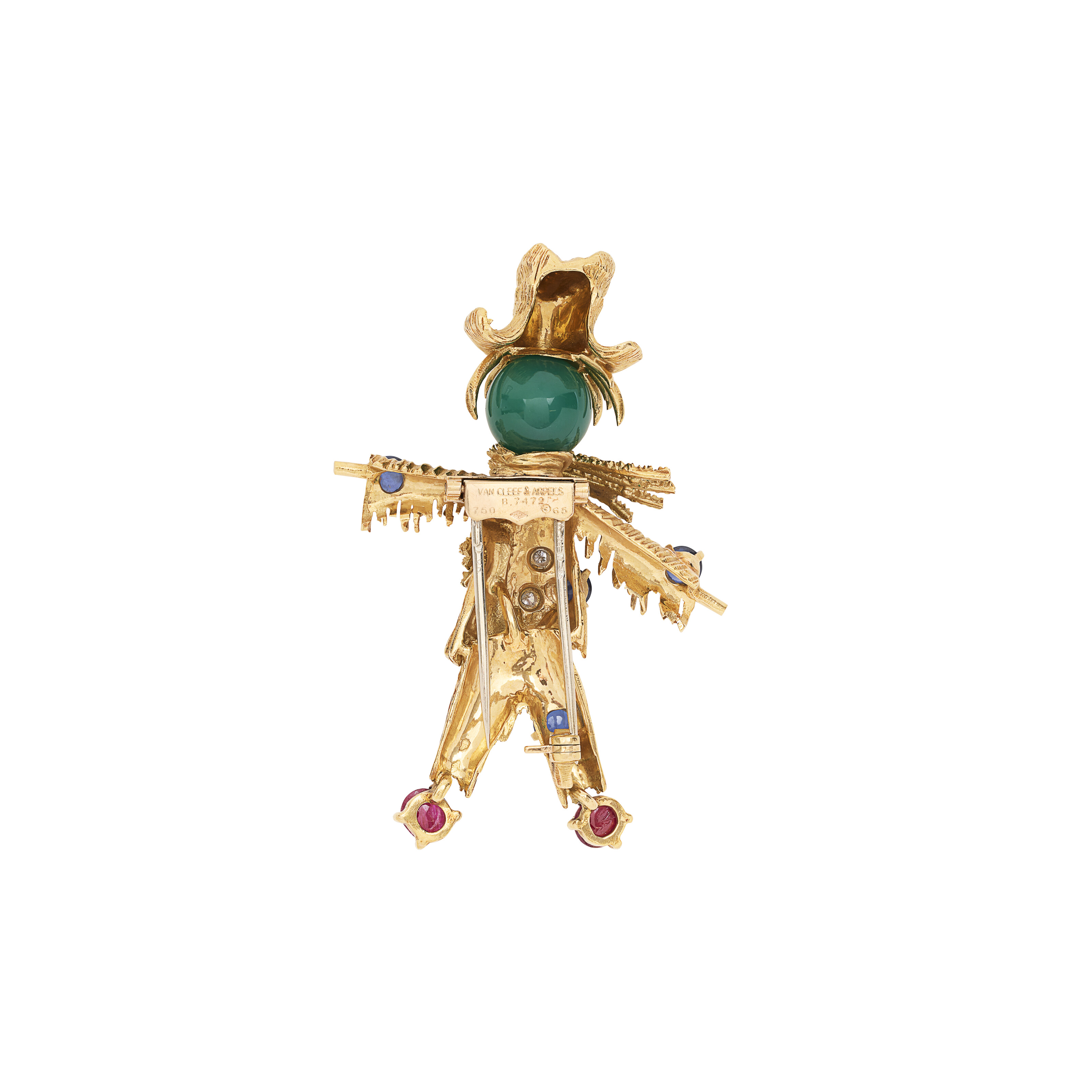 VAN CLEEF & ARPELS BROCHE CHRYSOPRASE, SAPHIRS, RUBIS ET DIAMANTS 'ÉPOUVANTAIL' image 2