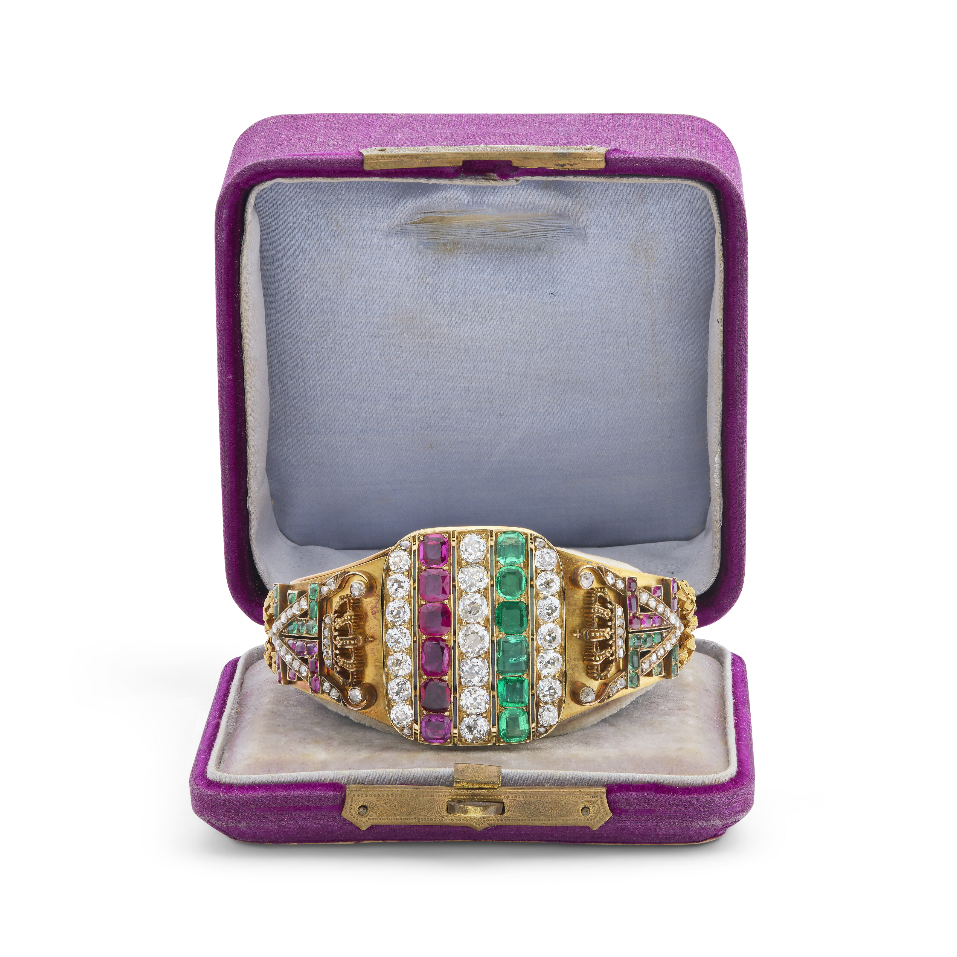 BRACELET PIERRES DE COULEUR ET DIAMANTS FIN DU XIXe SIÈCLE image 3