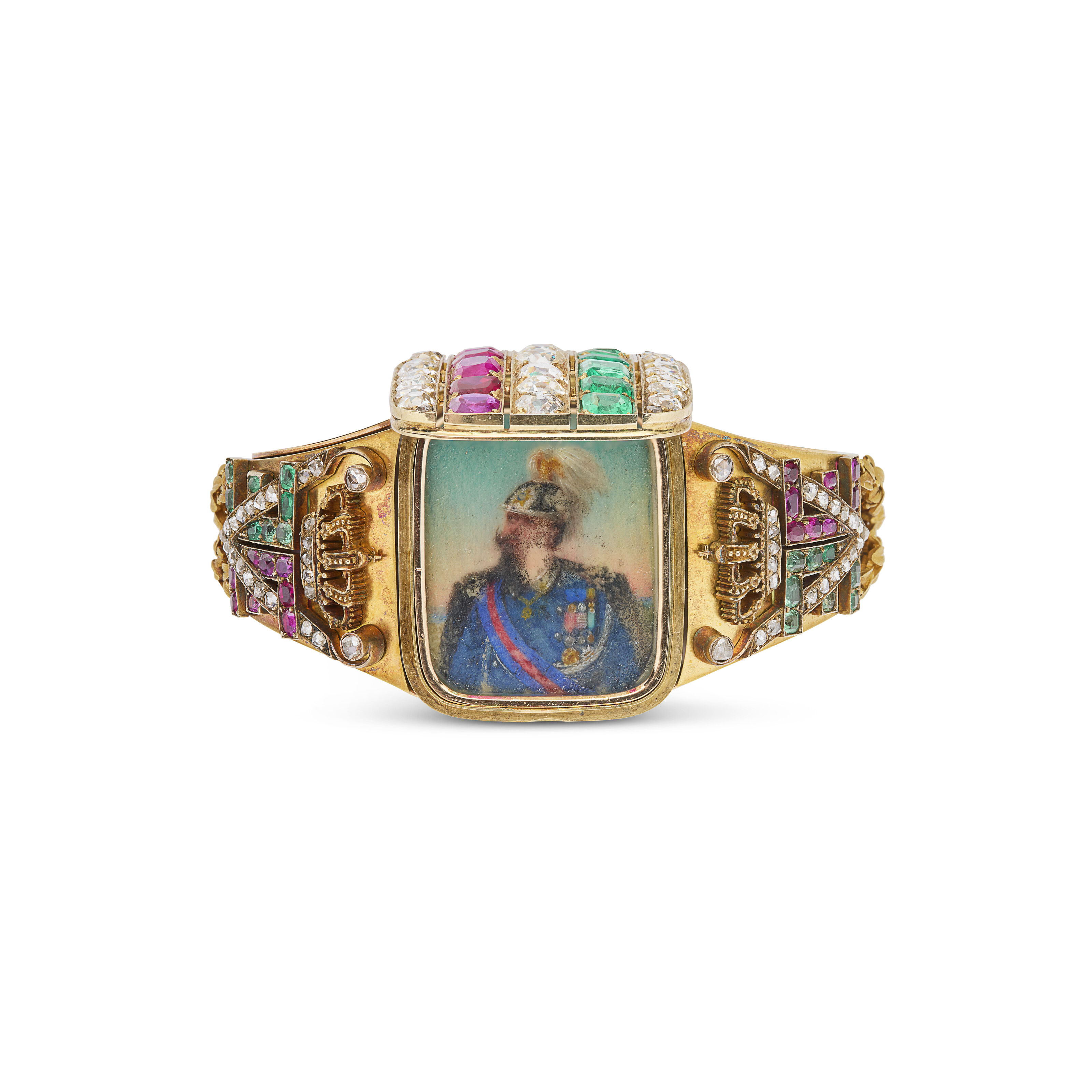 BRACELET PIERRES DE COULEUR ET DIAMANTS FIN DU XIXe SIÈCLE image 5