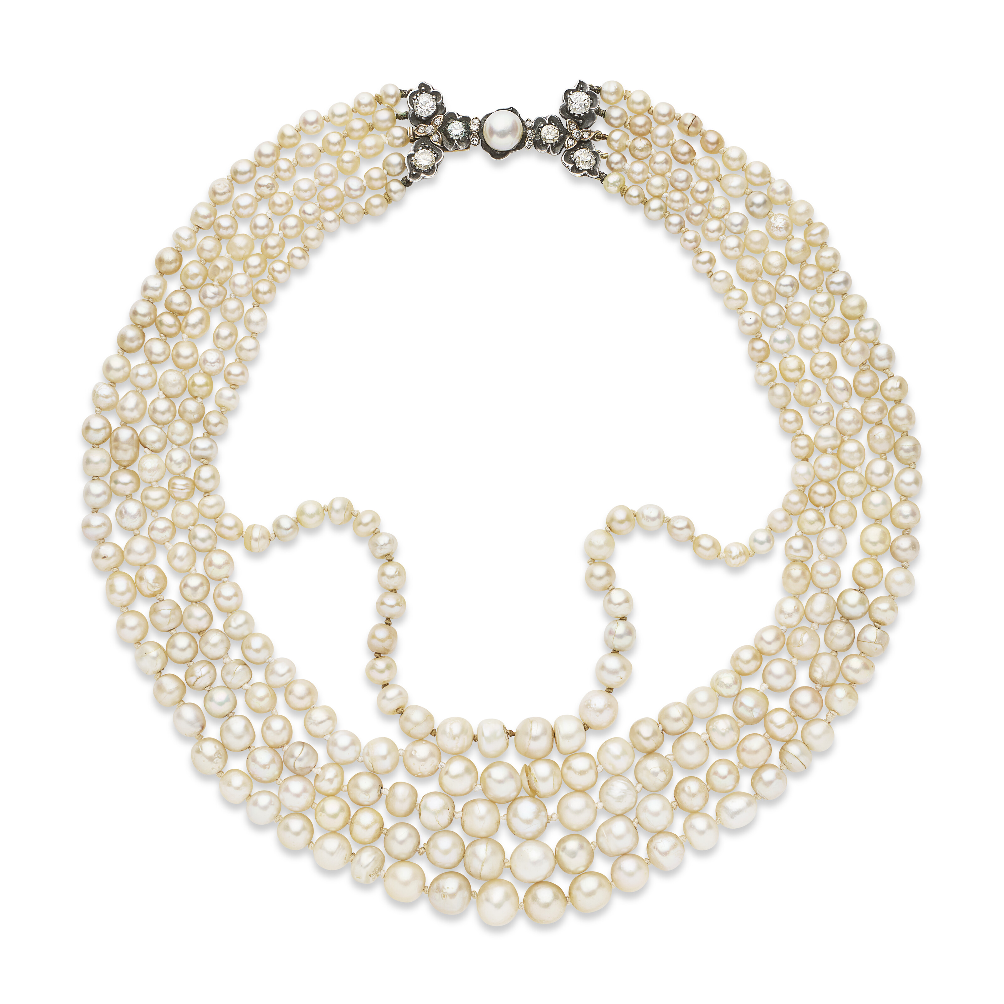 COLLIER PERLES FINES ET DIAMANTS image 2