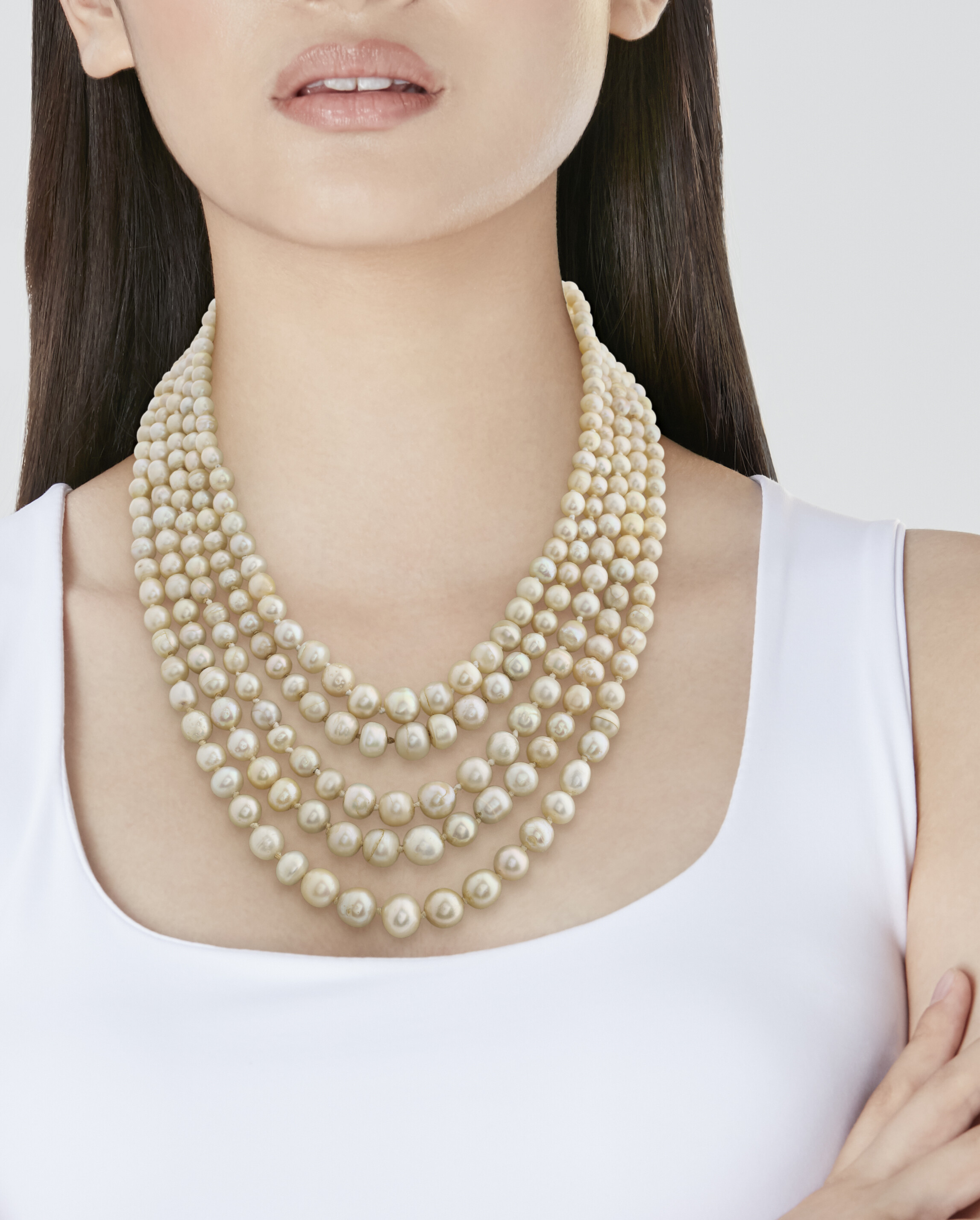 COLLIER PERLES FINES ET DIAMANTS image 5