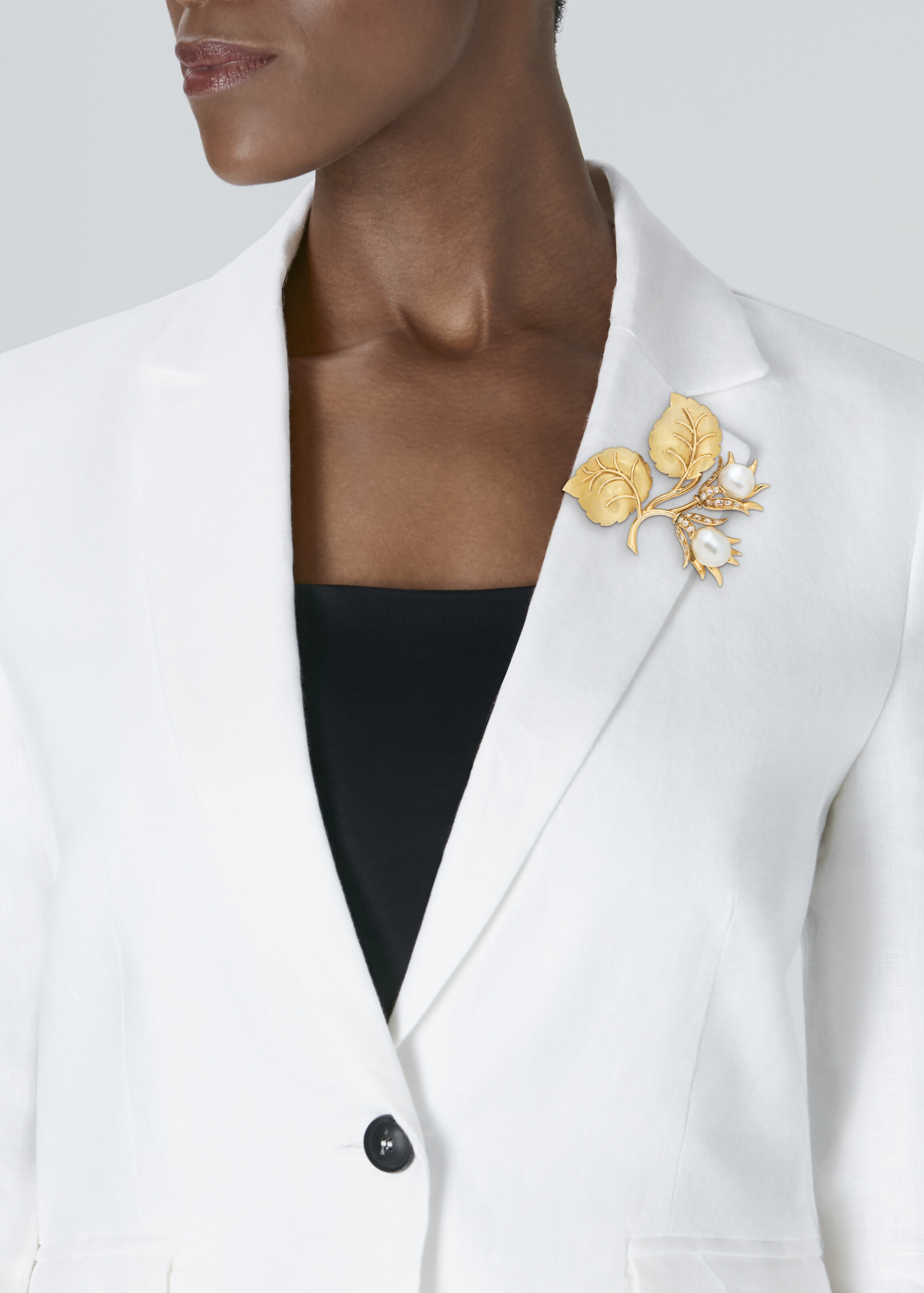 RENÉ BOIVIN BROCHE PERLES FINES ET DIAMANTS image 3