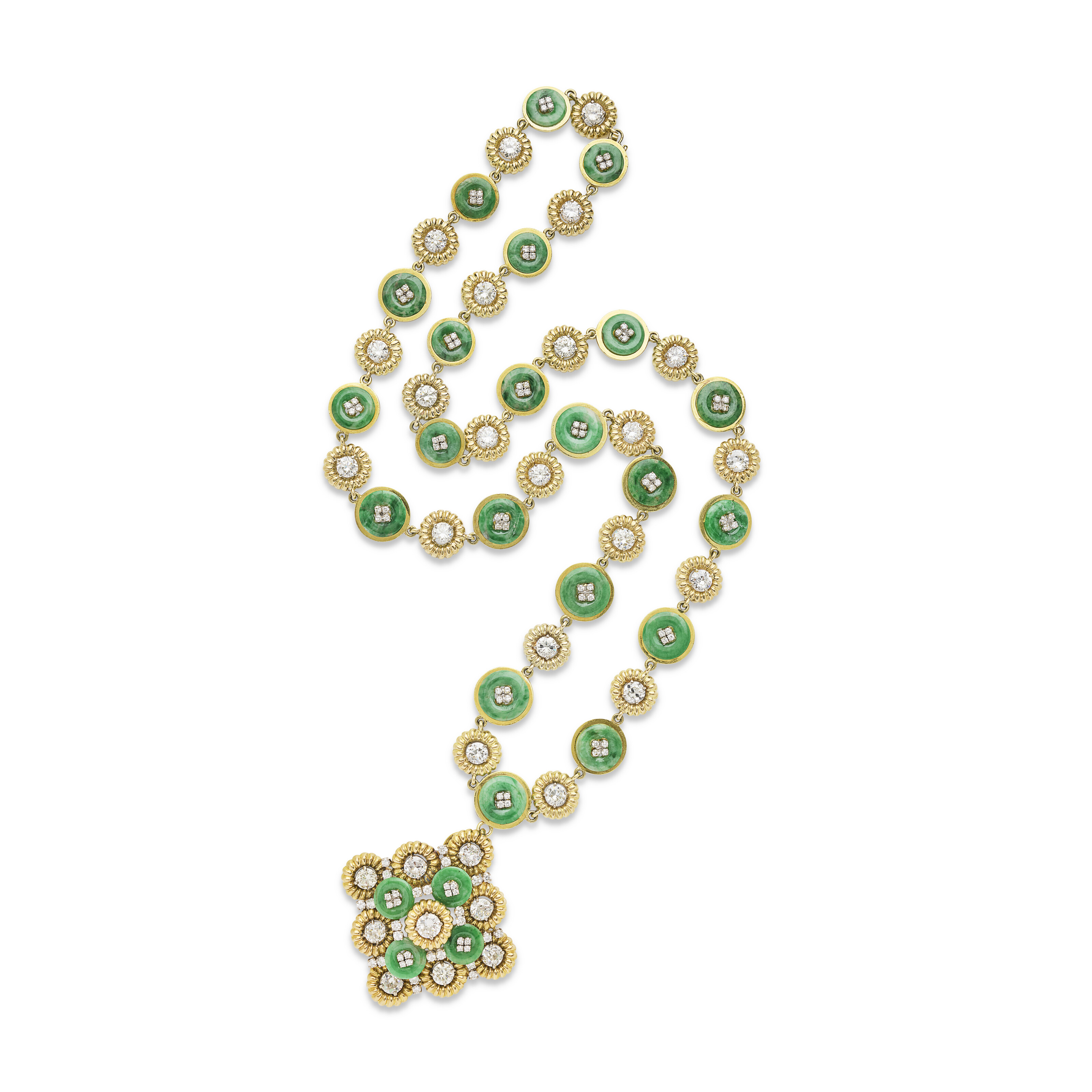 SAUTOIR TRANSFORMABLE JADE JADÉITE ET DIAMANTS image 2