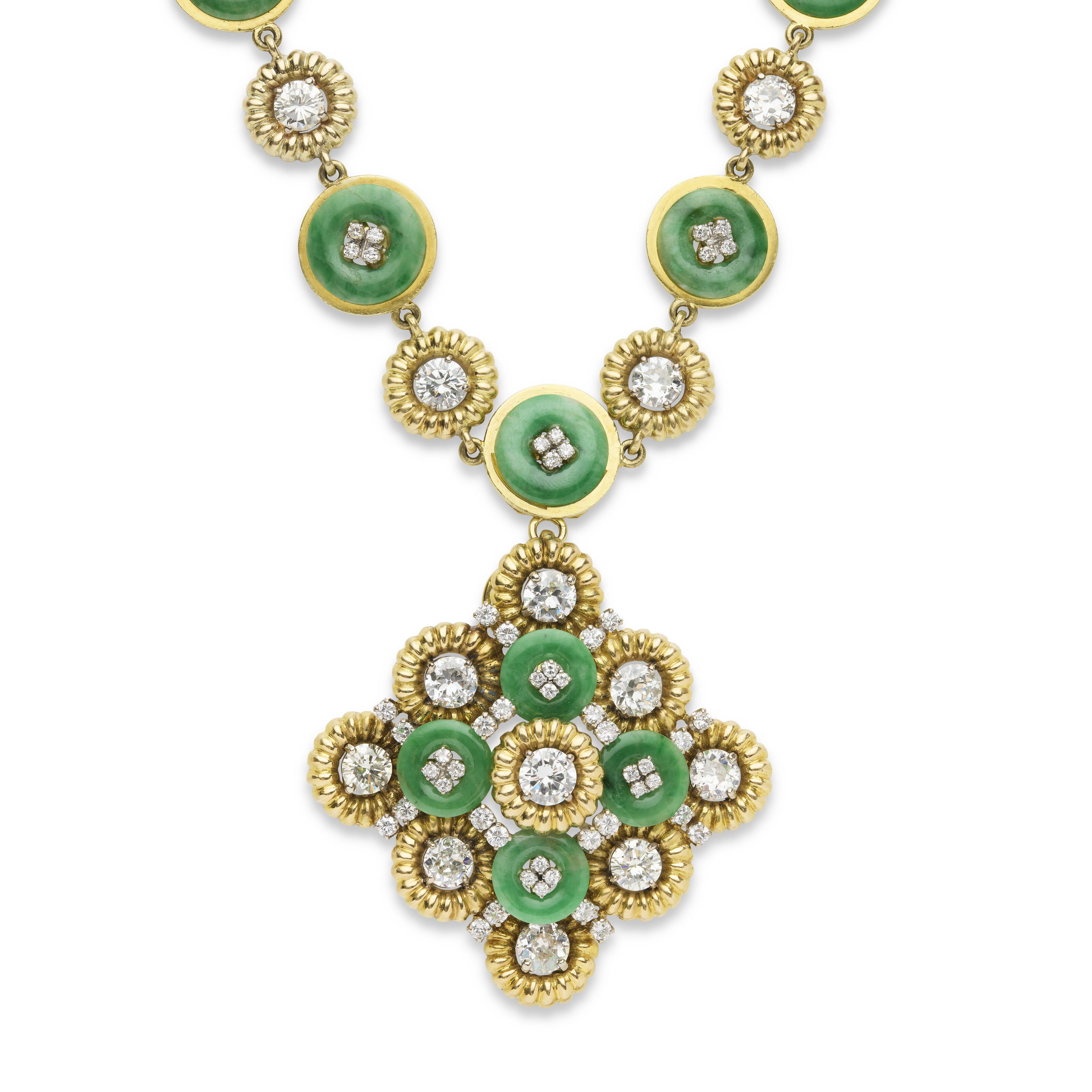 SAUTOIR TRANSFORMABLE JADE JADÉITE ET DIAMANTS image 3