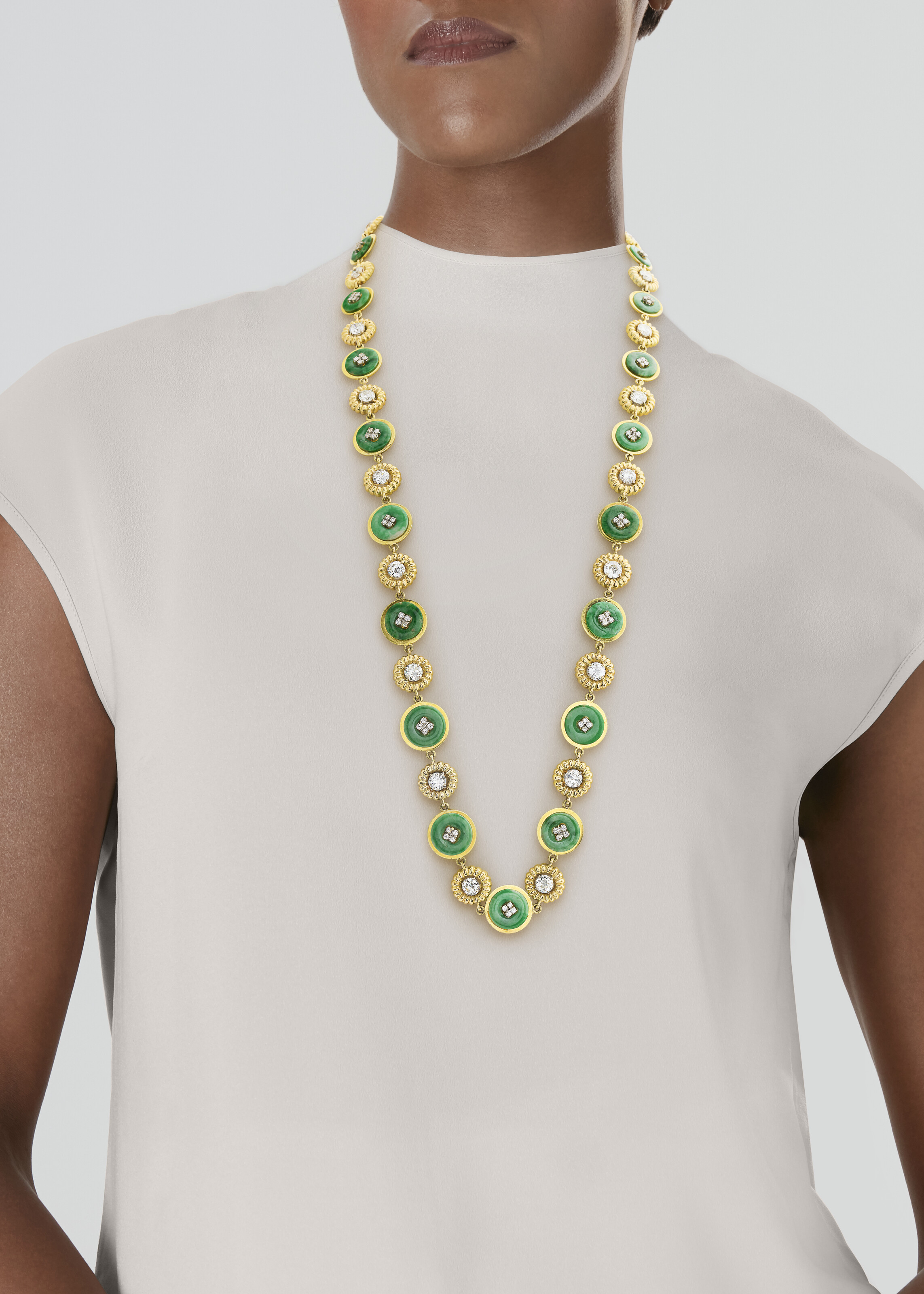 SAUTOIR TRANSFORMABLE JADE JADÉITE ET DIAMANTS image 15