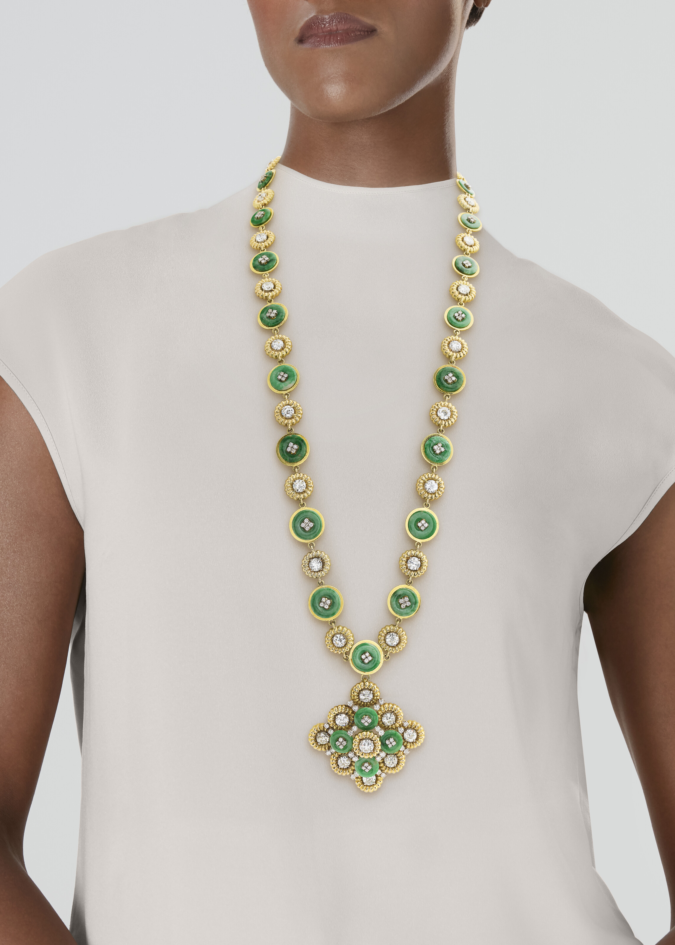 SAUTOIR TRANSFORMABLE JADE JADÉITE ET DIAMANTS image 16