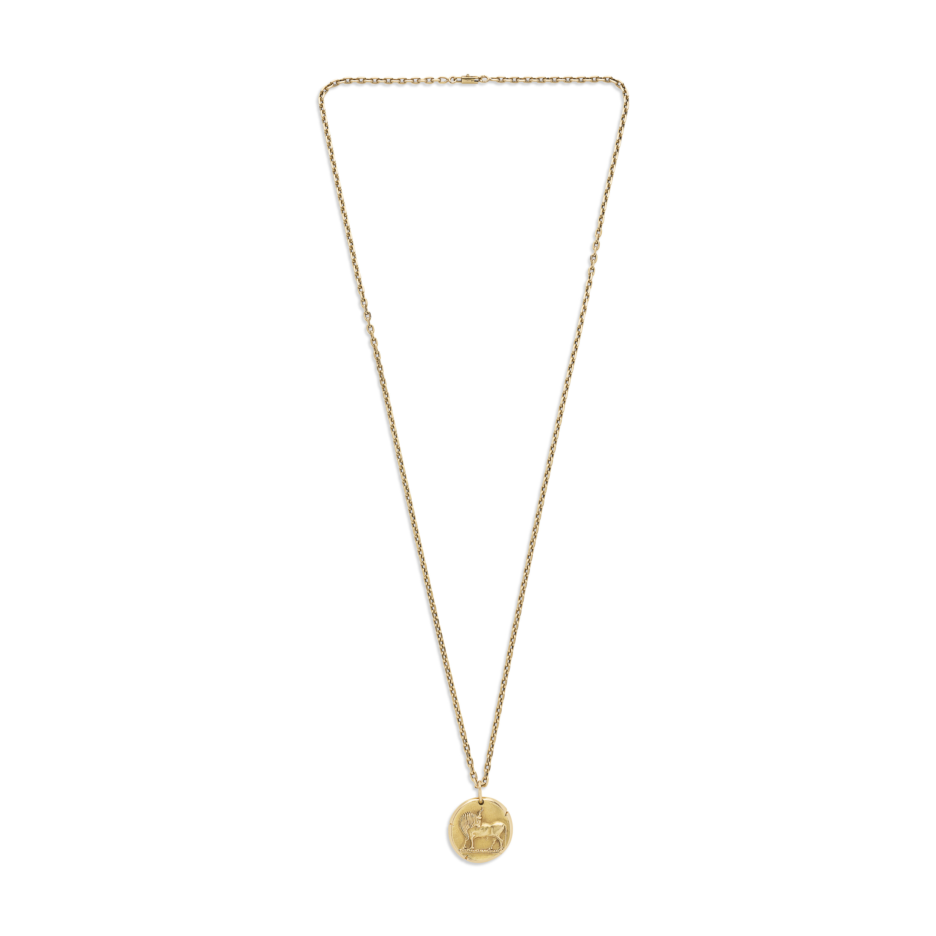 ATTRTIBUÉ À VAN CLEEF & ARPELS MÉDAILLE SIGNE DU ZODIAQUE TAUREAU image 2