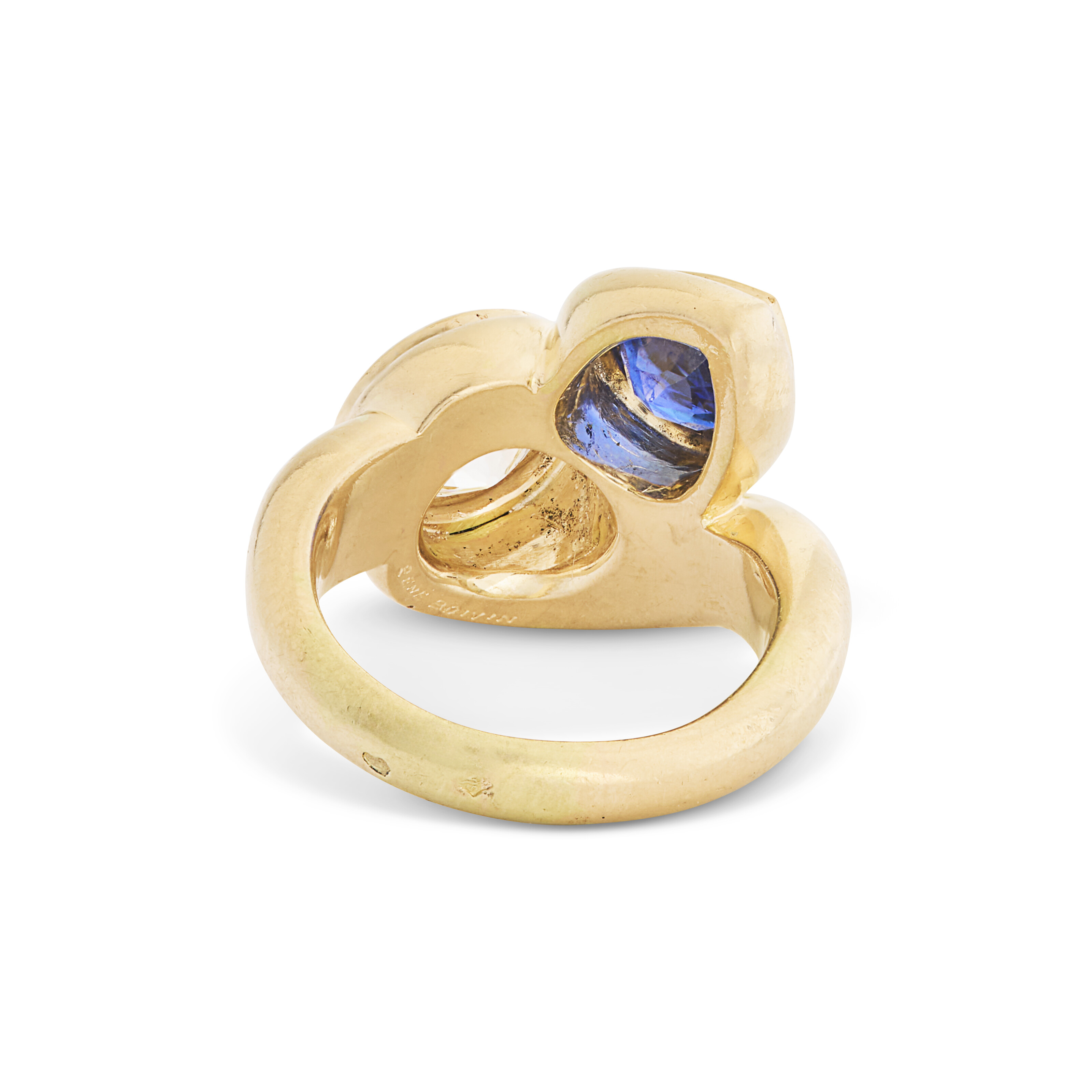 RENÉ BOIVIN BAGUE SAPHIR ET DIAMANT 'CROISÉE' image 4