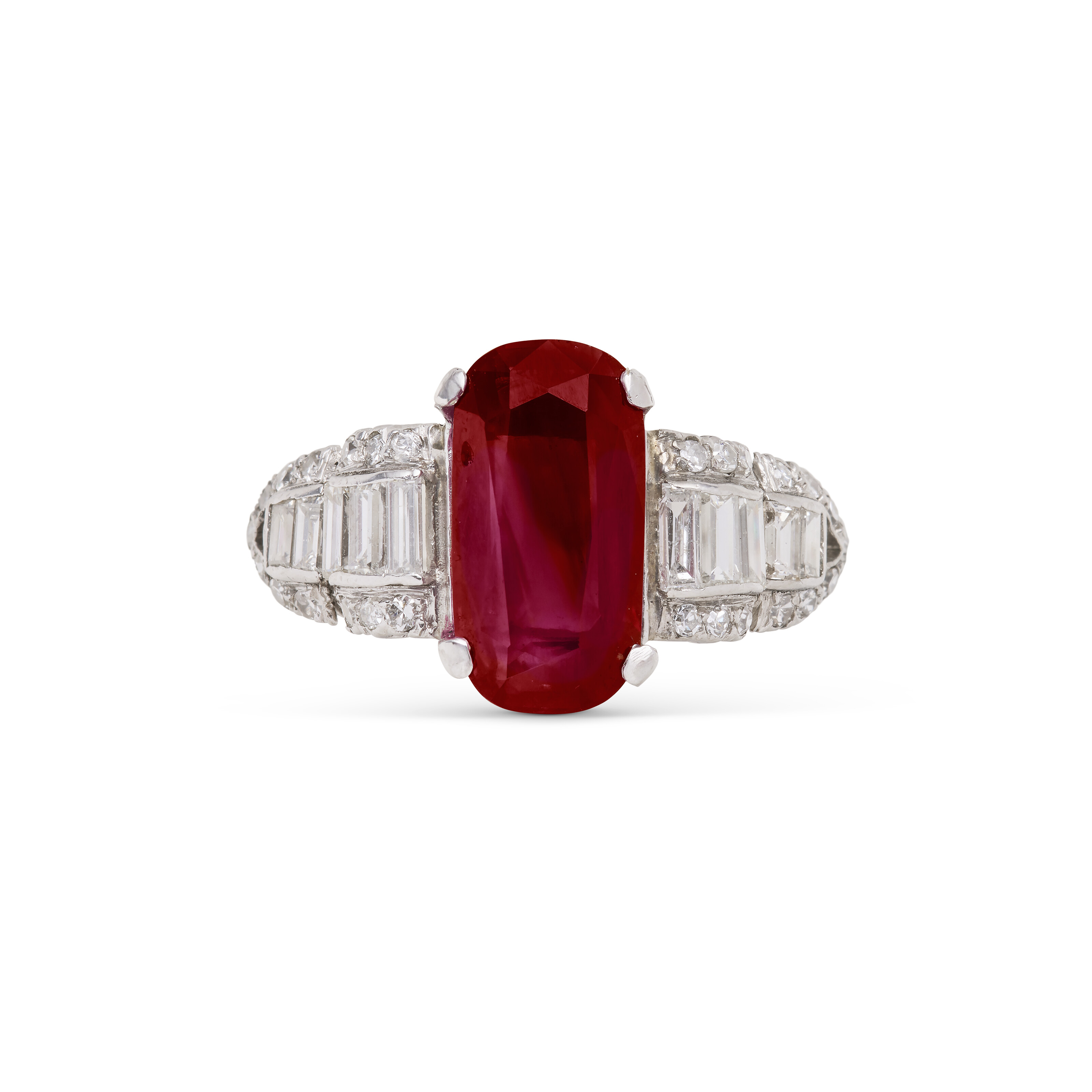 BAGUE RUBIS ET DIAMANTS