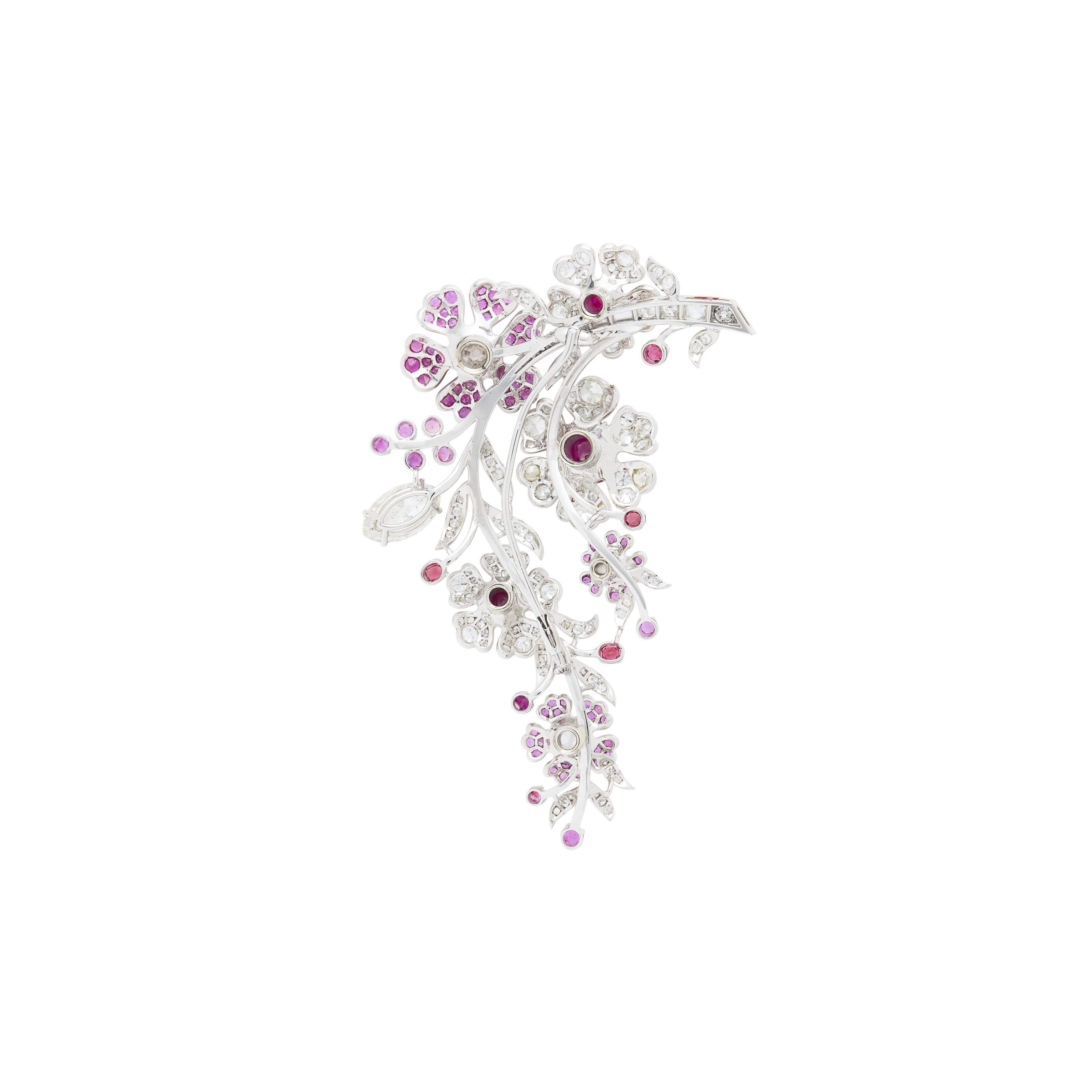 BROCHE RUBIS ET DIAMANTS image 2