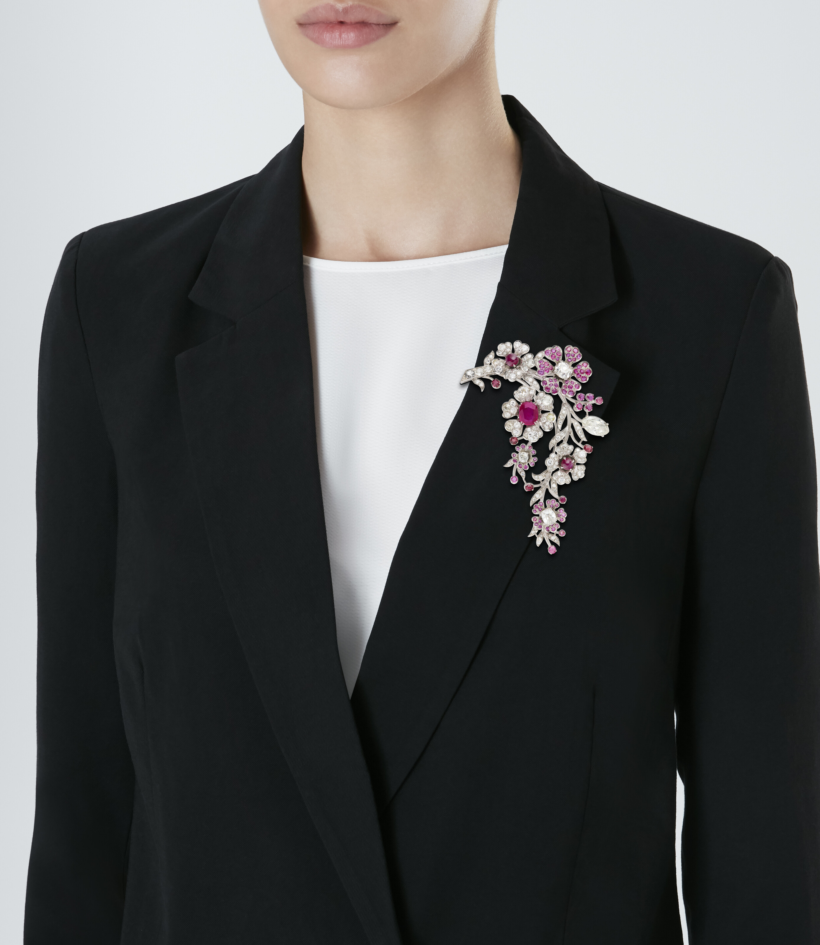 BROCHE RUBIS ET DIAMANTS image 4