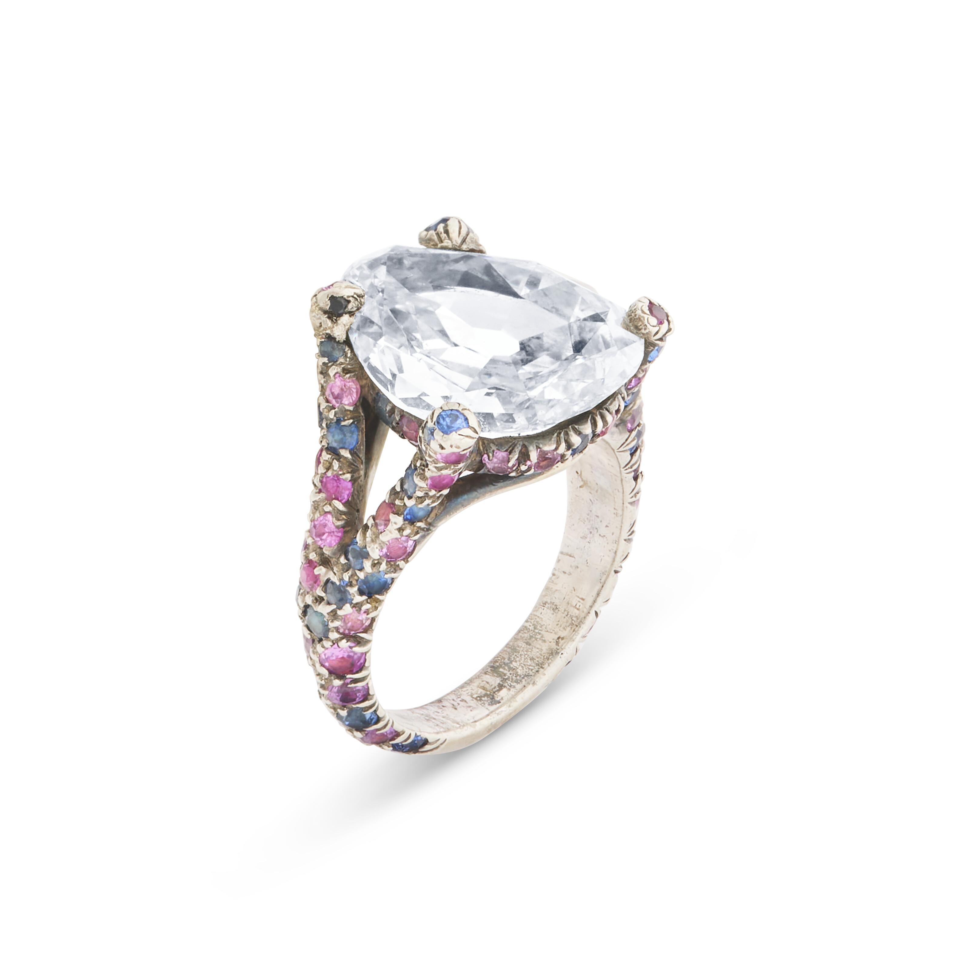 BAGUE DIAMANT, RUBIS ET SAPHIRS image 2