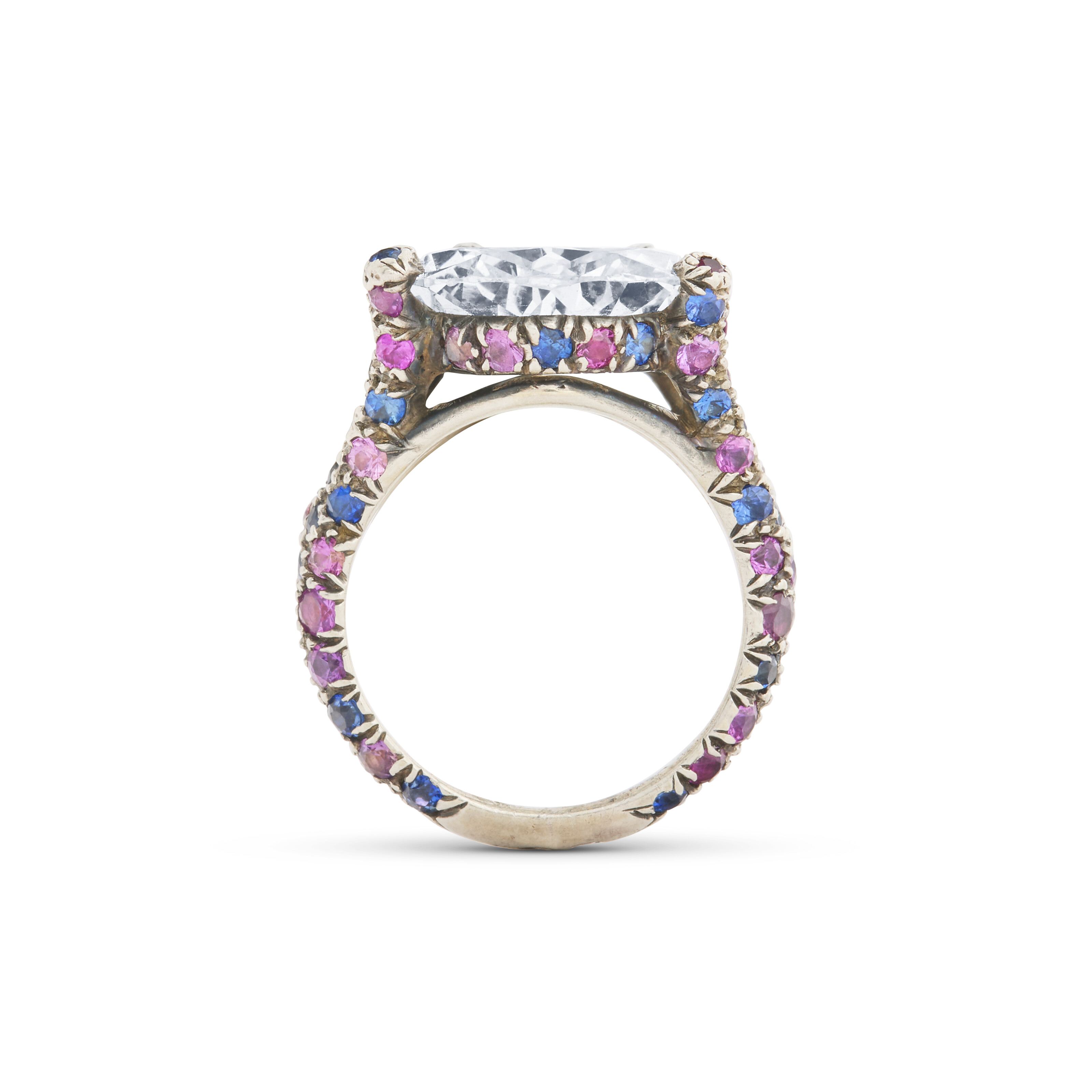 BAGUE DIAMANT, RUBIS ET SAPHIRS image 3