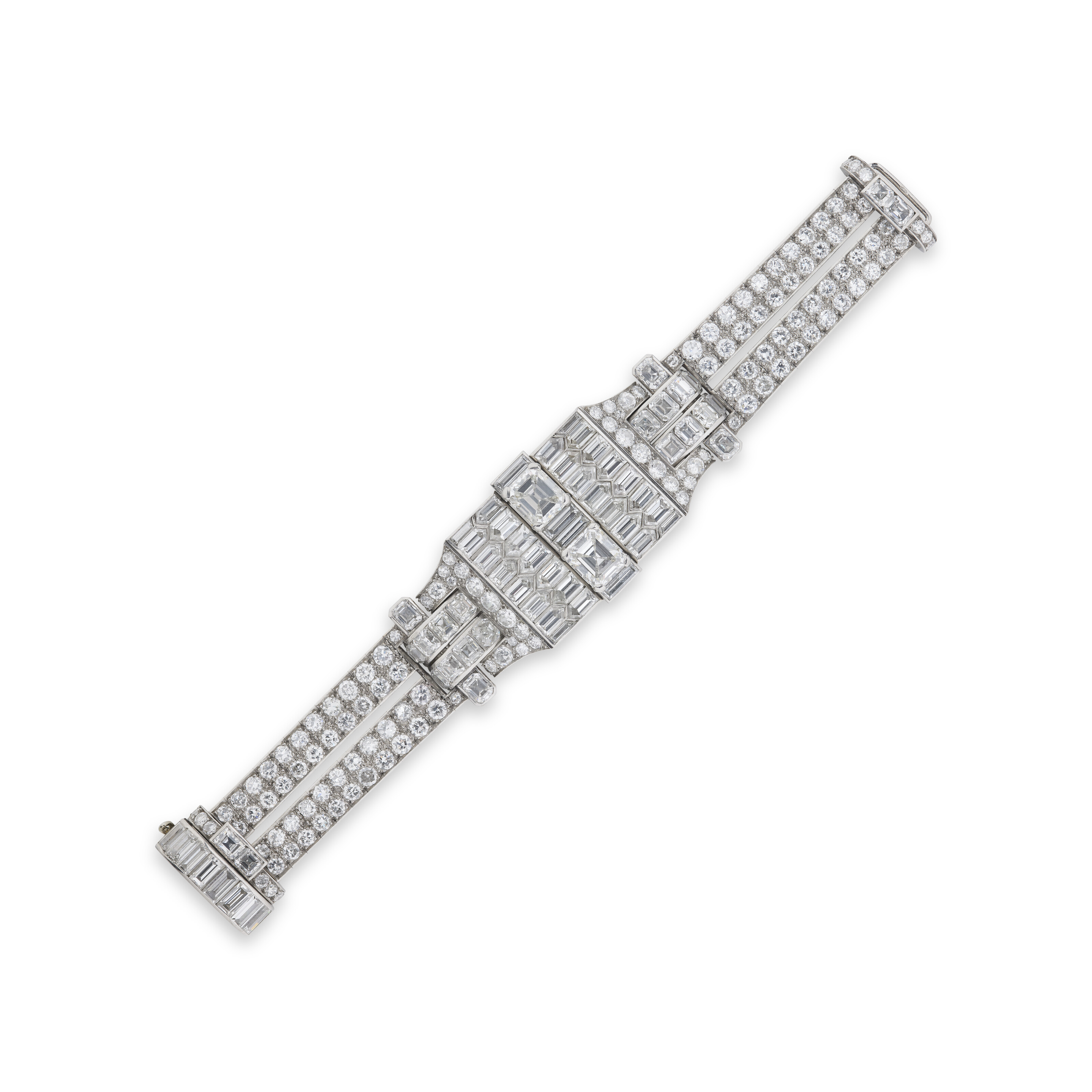 BOUCHERON BRACELET ART DÉCO DIAMANTS