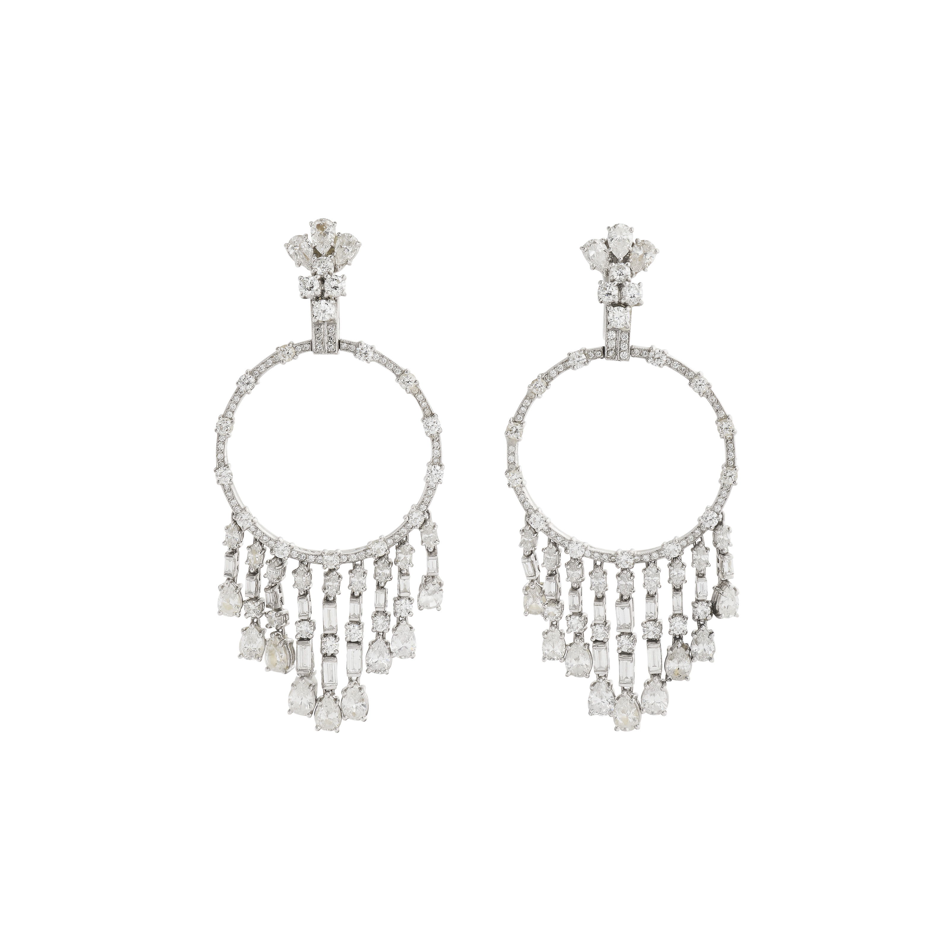 GRAFF PAIRE DE BOUCLES D'OREILLES DIAMANTS 'GYPSY'
