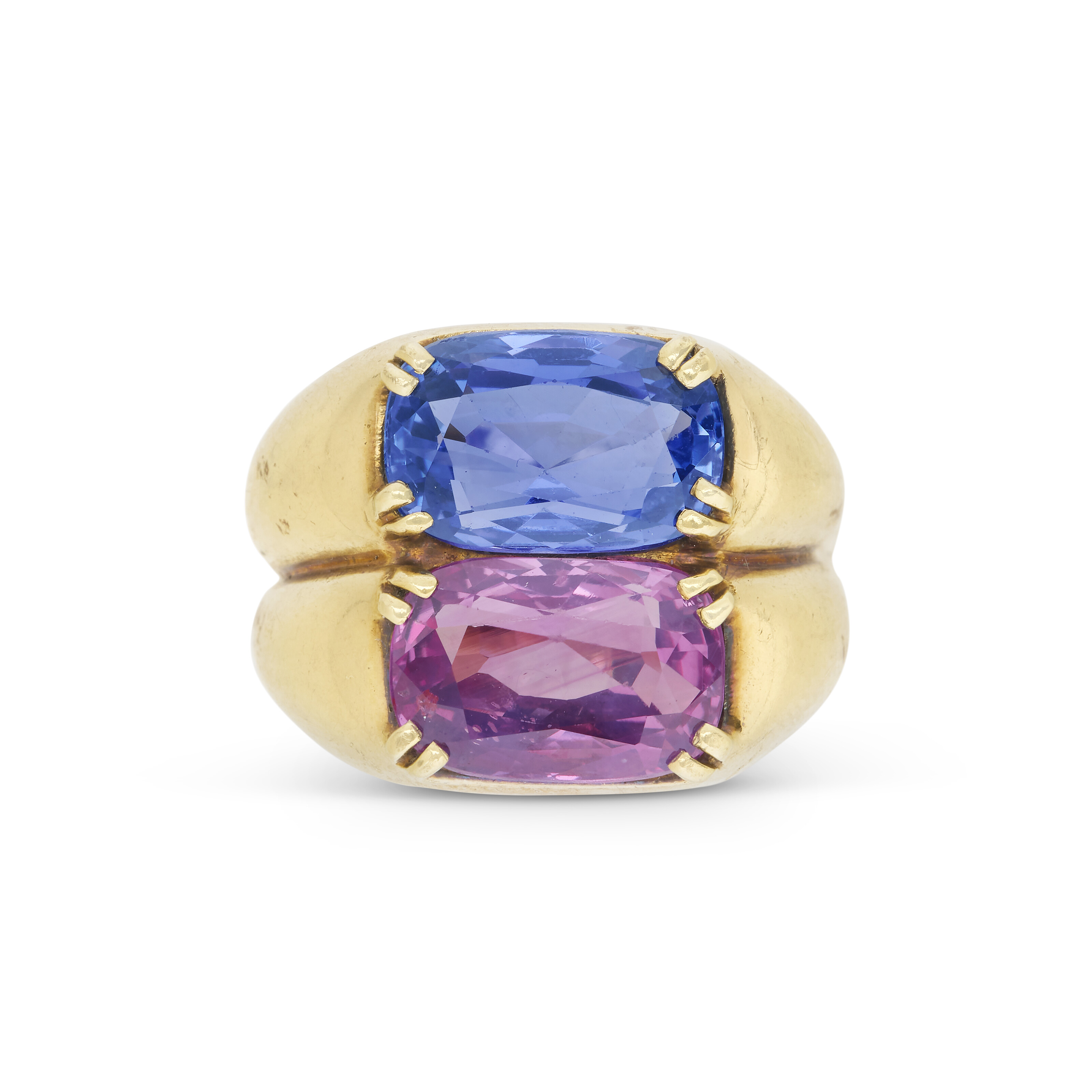 SUZANNE BELPERRON BAGUE SAPHIR ET SAPHIR DE COULEUR 'DOUBLE CORPS' image 2