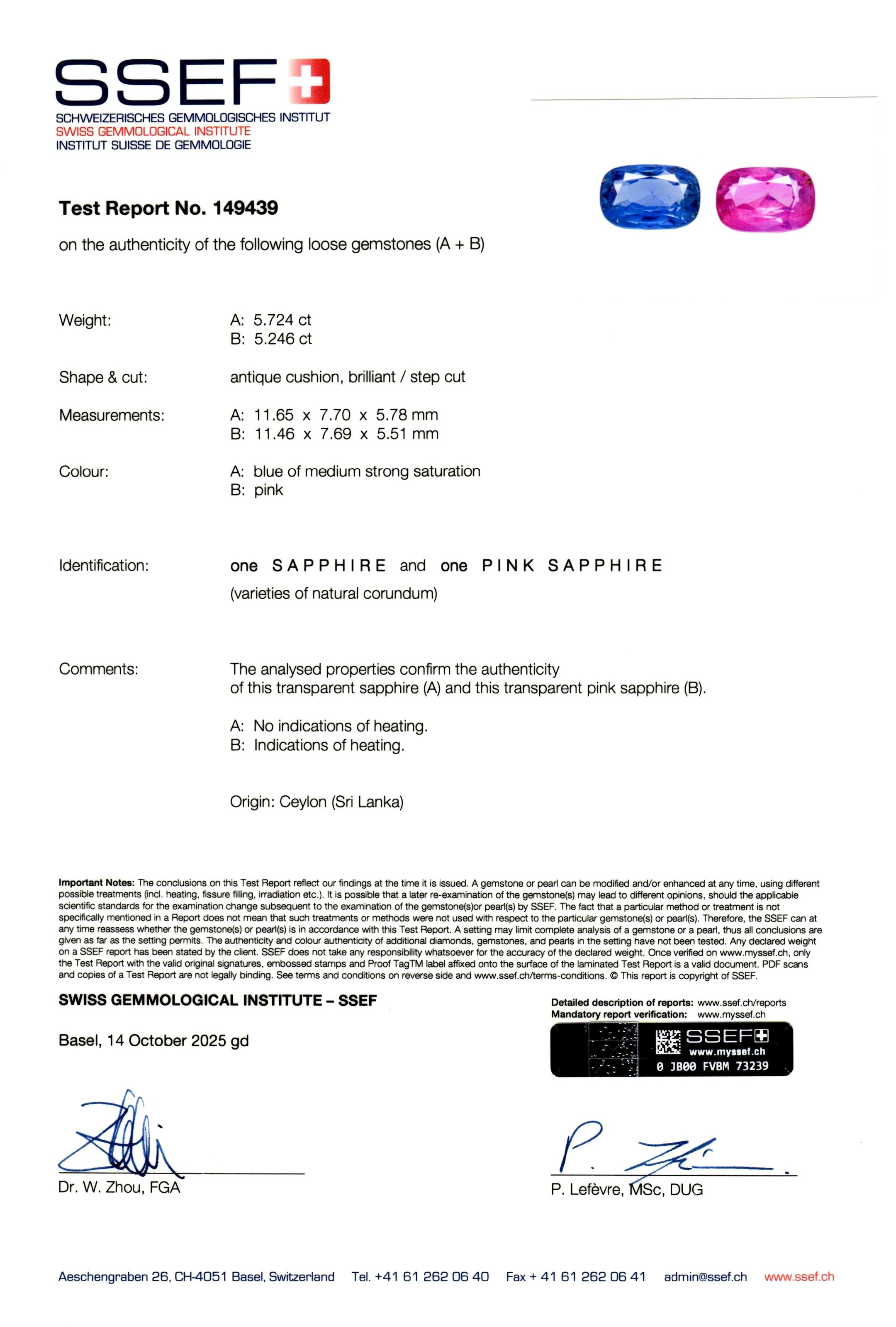 SUZANNE BELPERRON BAGUE SAPHIR ET SAPHIR DE COULEUR 'DOUBLE CORPS' image 6