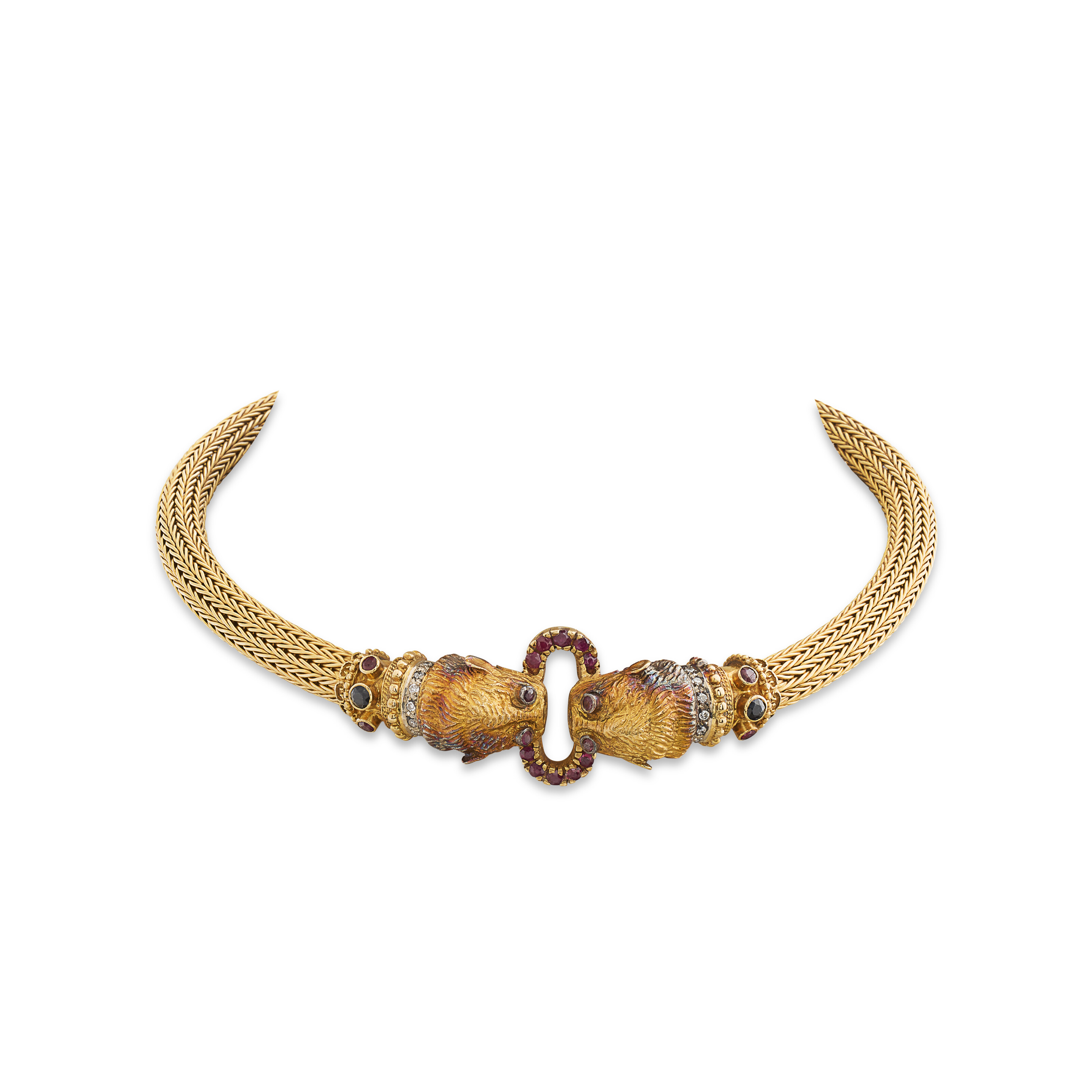 ILIAS LALAOUNIS COLLIER RUBIS, SAPHIRS ET DIAMANTS