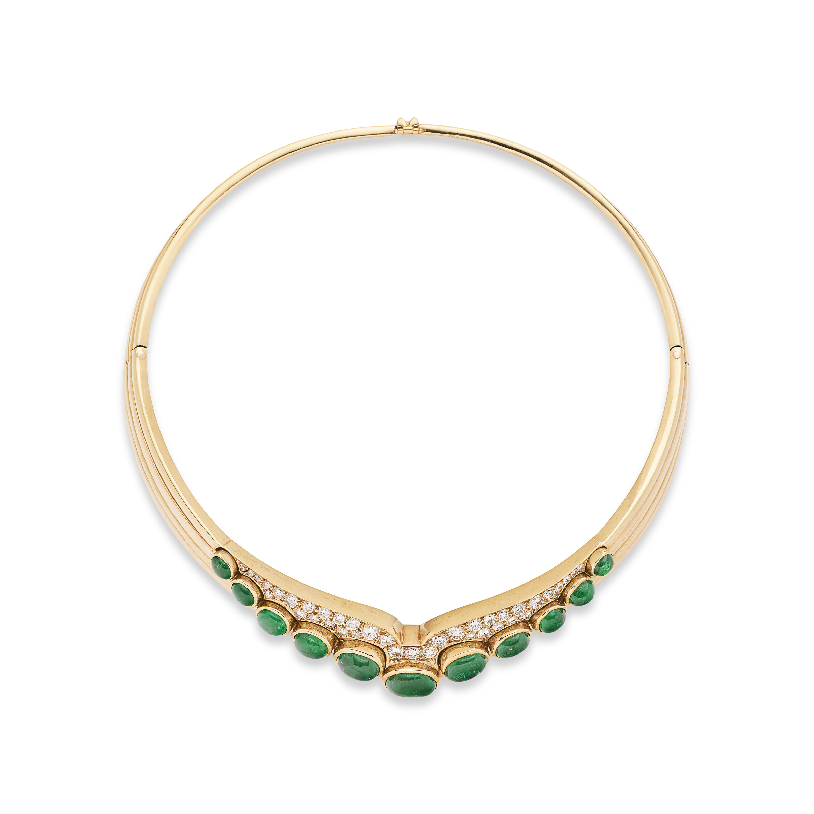 PIAGET MONTRE ÉMERAUDES ET DIAMANTS ACCOMPAGNÉE D'UNE PARURE ÉMERAUDES ET DIAMANTS NON SIGNÉE image 2