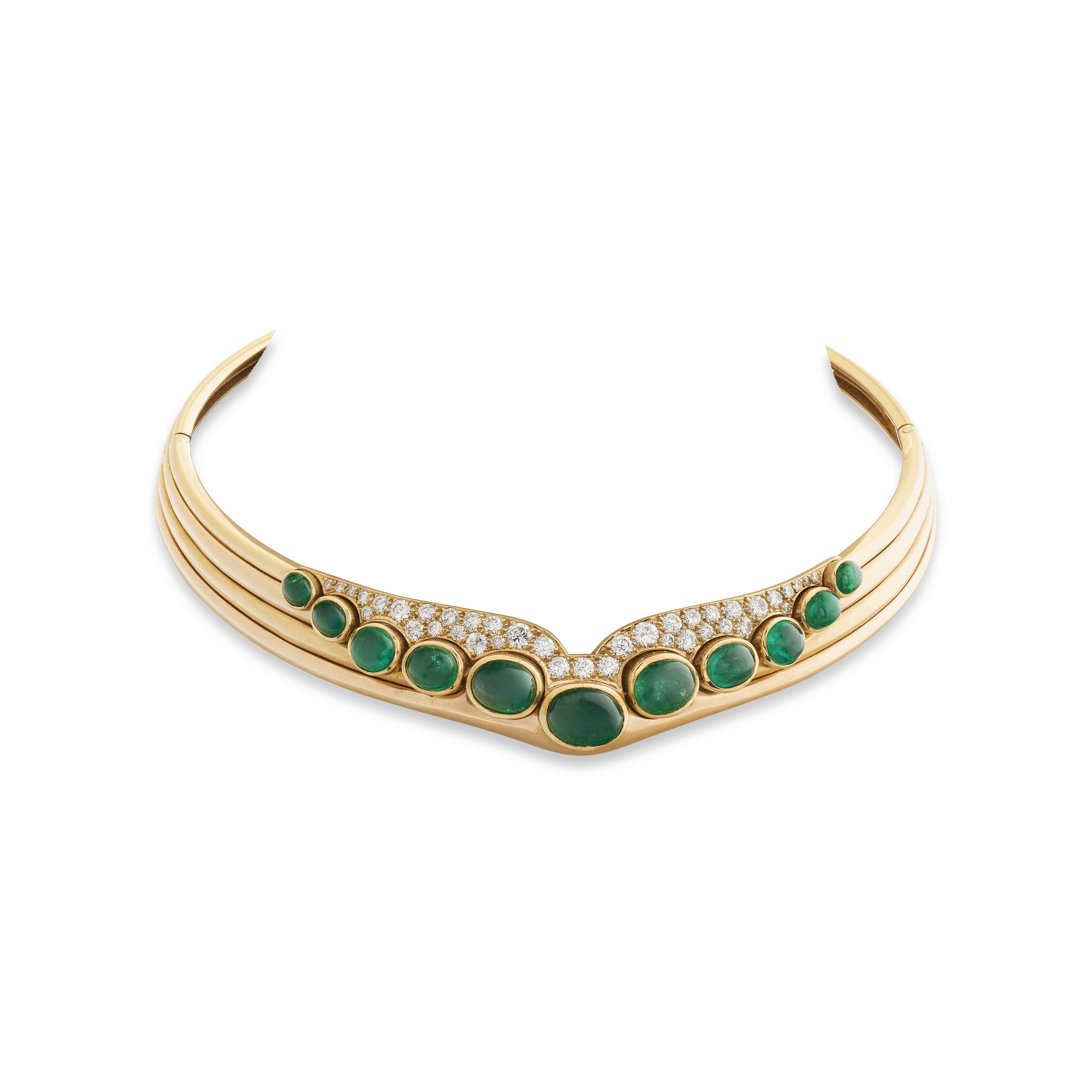 PIAGET MONTRE ÉMERAUDES ET DIAMANTS ACCOMPAGNÉE D'UNE PARURE ÉMERAUDES ET DIAMANTS NON SIGNÉE image 4