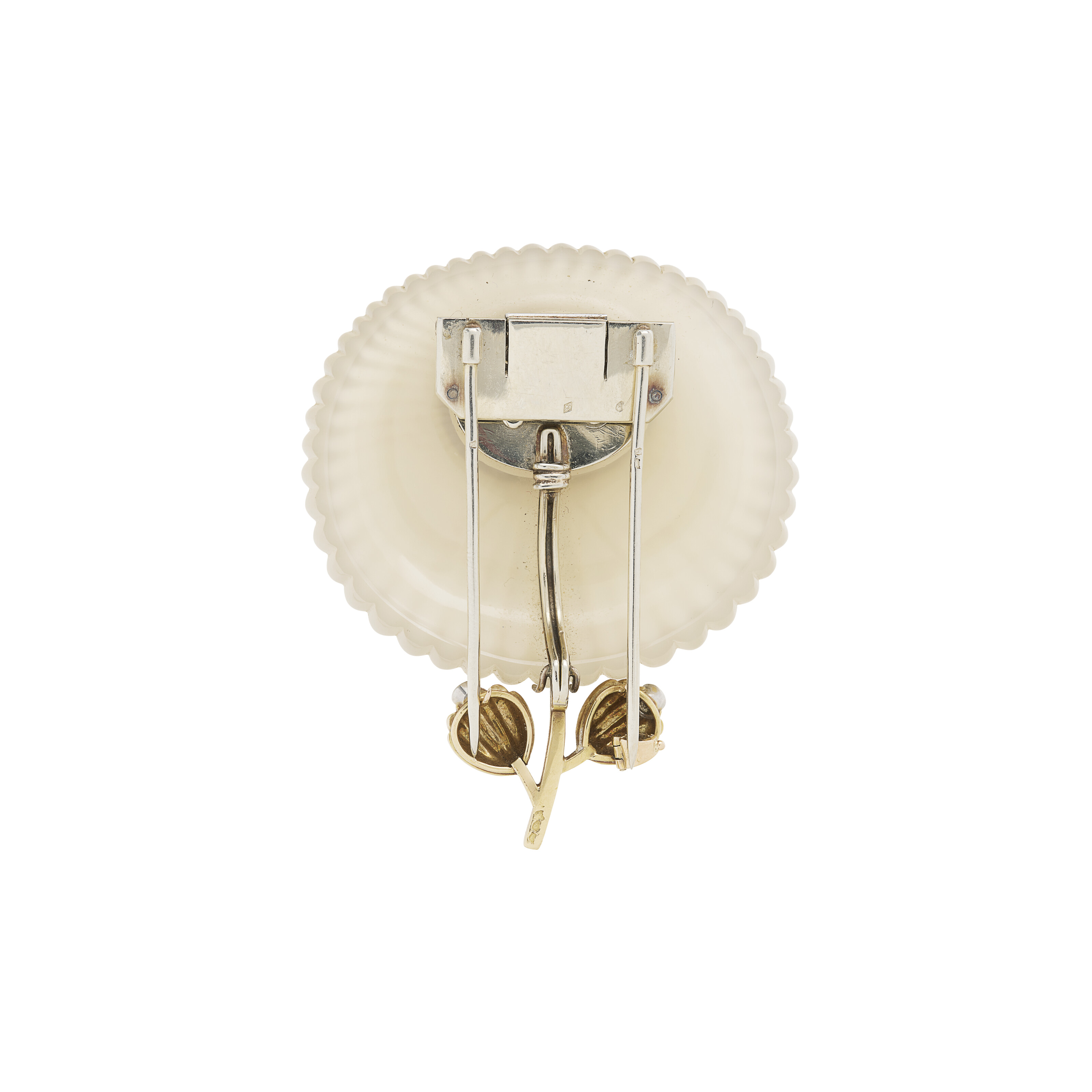 SUZANNE BELPERRON BROCHE CALCÉDOINE, ÉMERAUDE ET DIAMANTS 'FLEUR' image 3