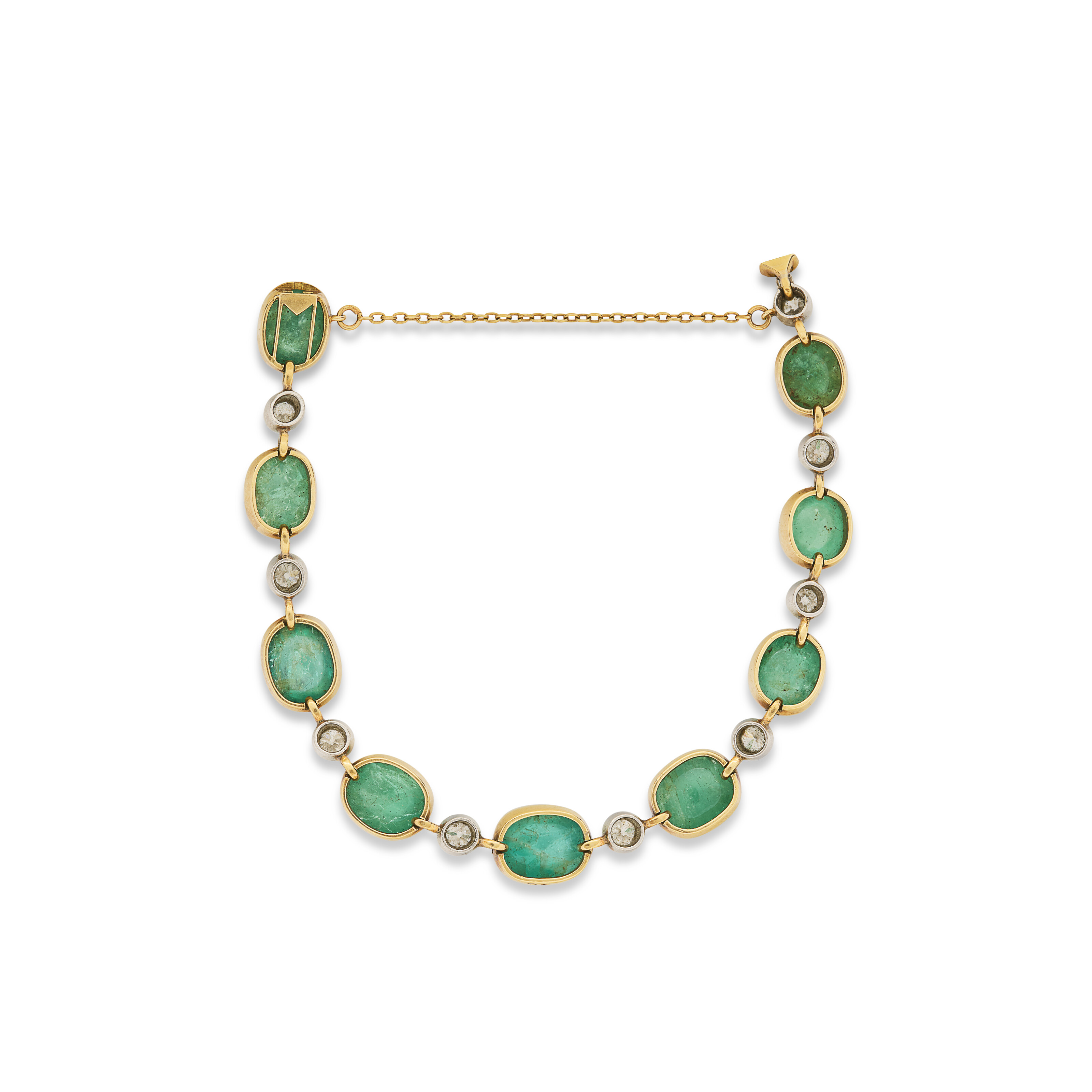 BRACELET ÉMERAUDES ET DIAMANTS DÉBUT DU XIXe SIÈCLE image 3