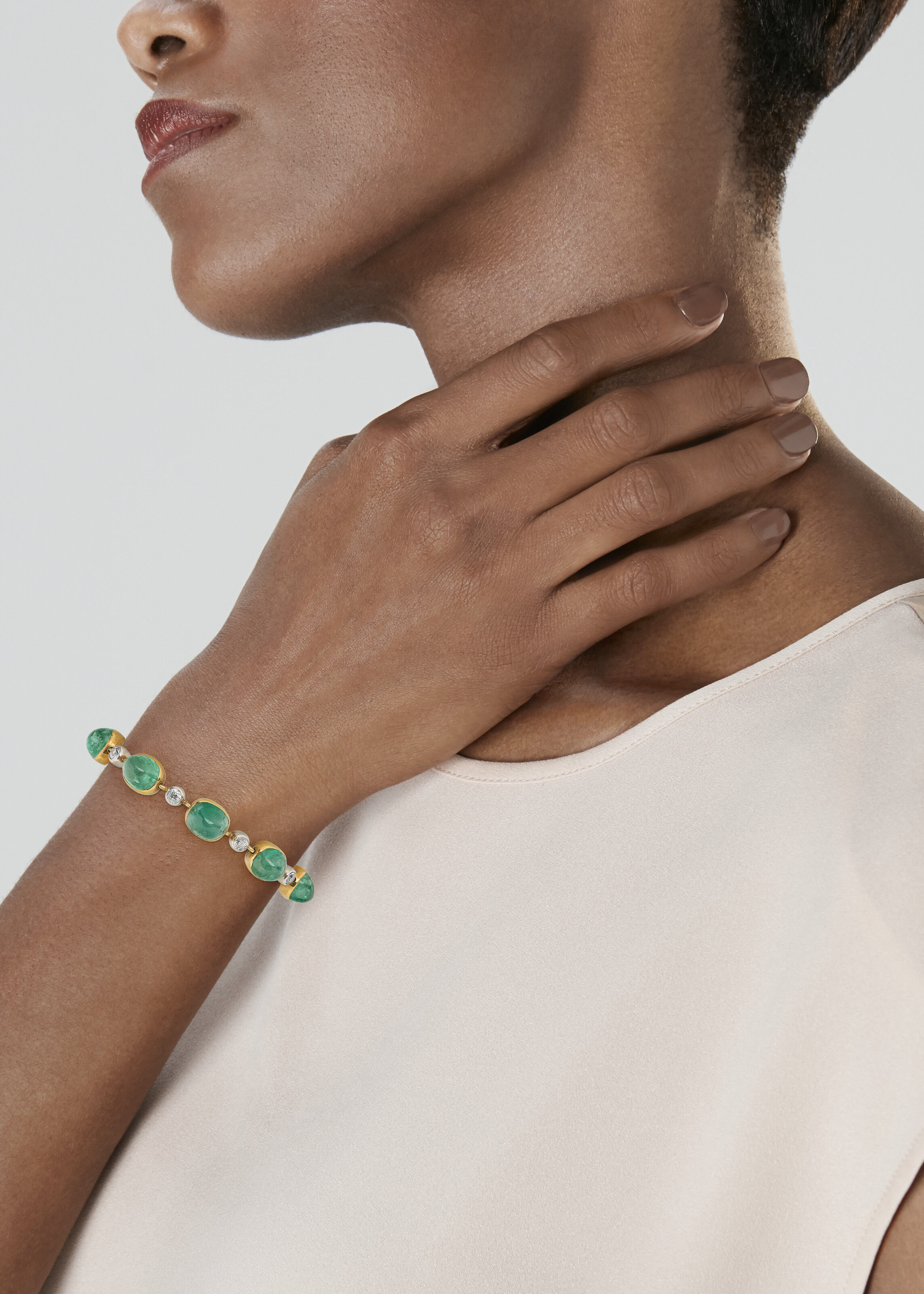 BRACELET ÉMERAUDES ET DIAMANTS DÉBUT DU XIXe SIÈCLE image 4