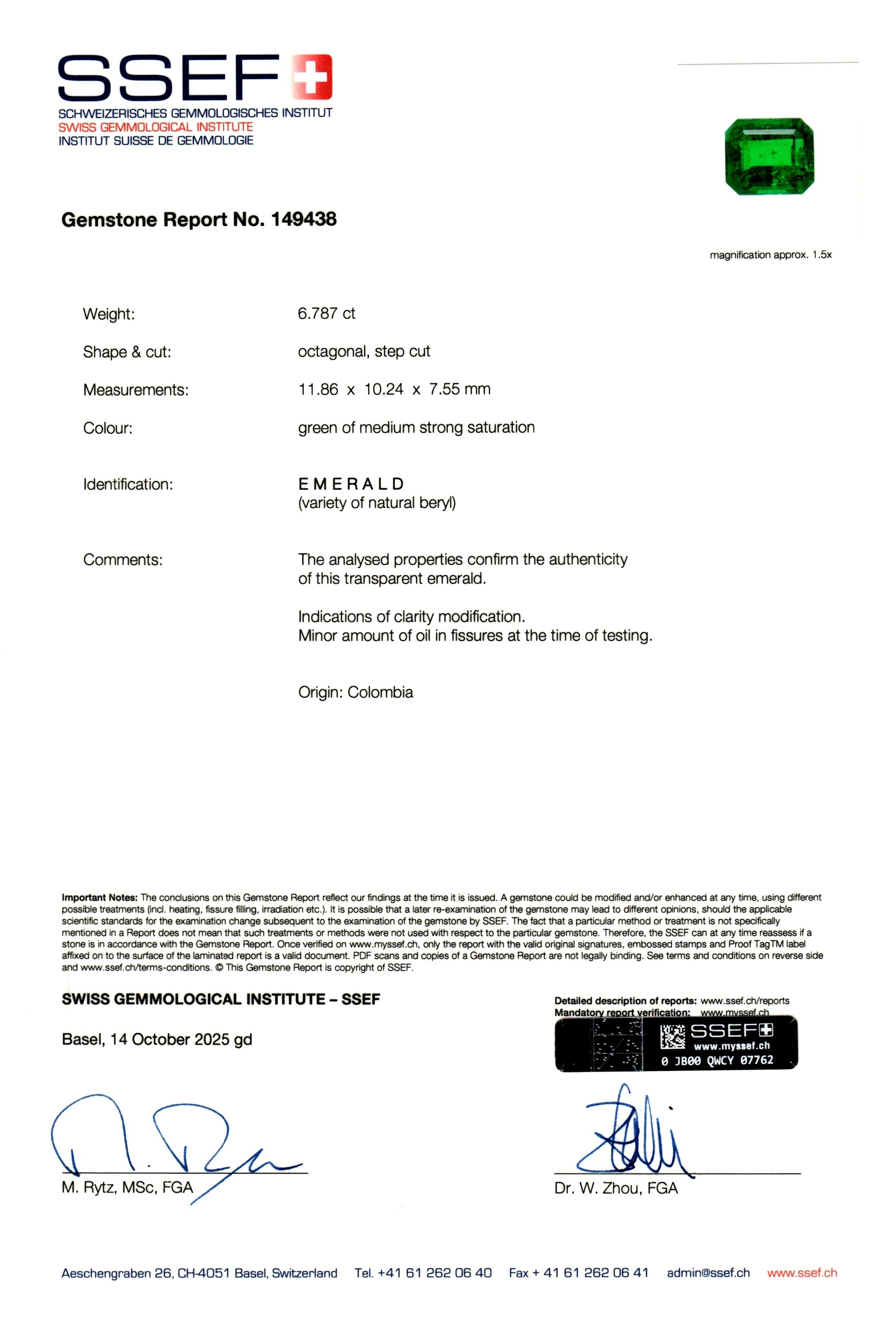 HARRY WINSTON BAGUE ÉMERAUDE ET DIAMANTS image 5